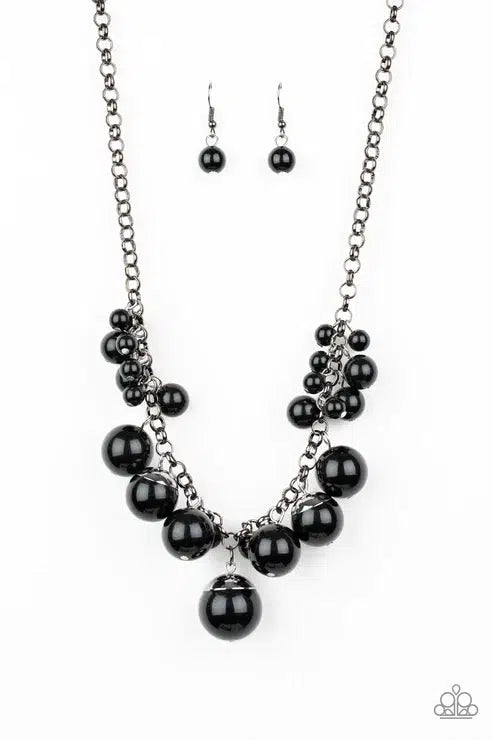 Broadway Belle Black Necklace - Paparazzi Accessories- lightbox - CarasShop.com - $5 Jewelry by Cara Jewels