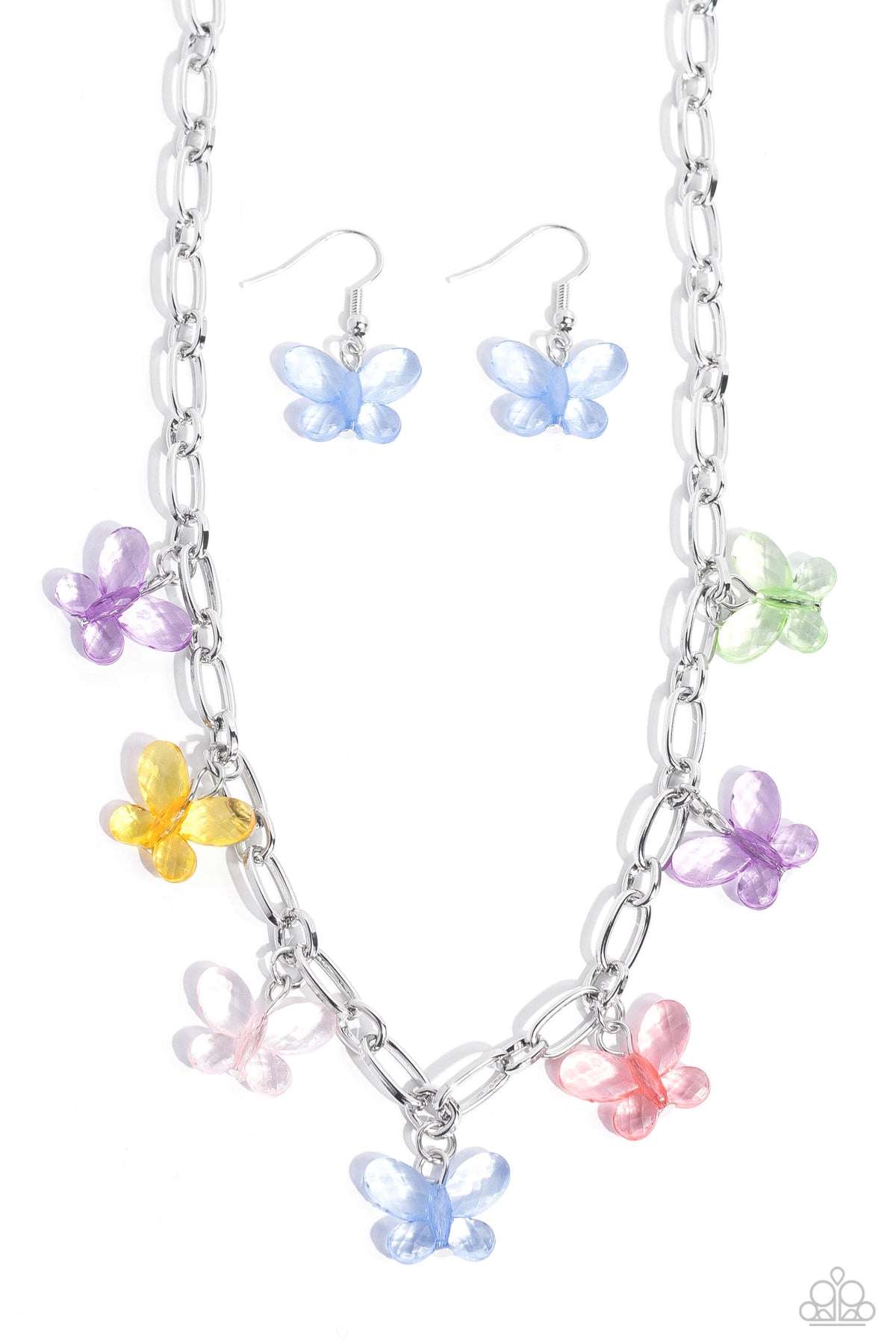 Butterfly Balance Multi Necklace - Paparazzi Accessories- lightbox - CarasShop.com - $5 Jewelry by Cara Jewels