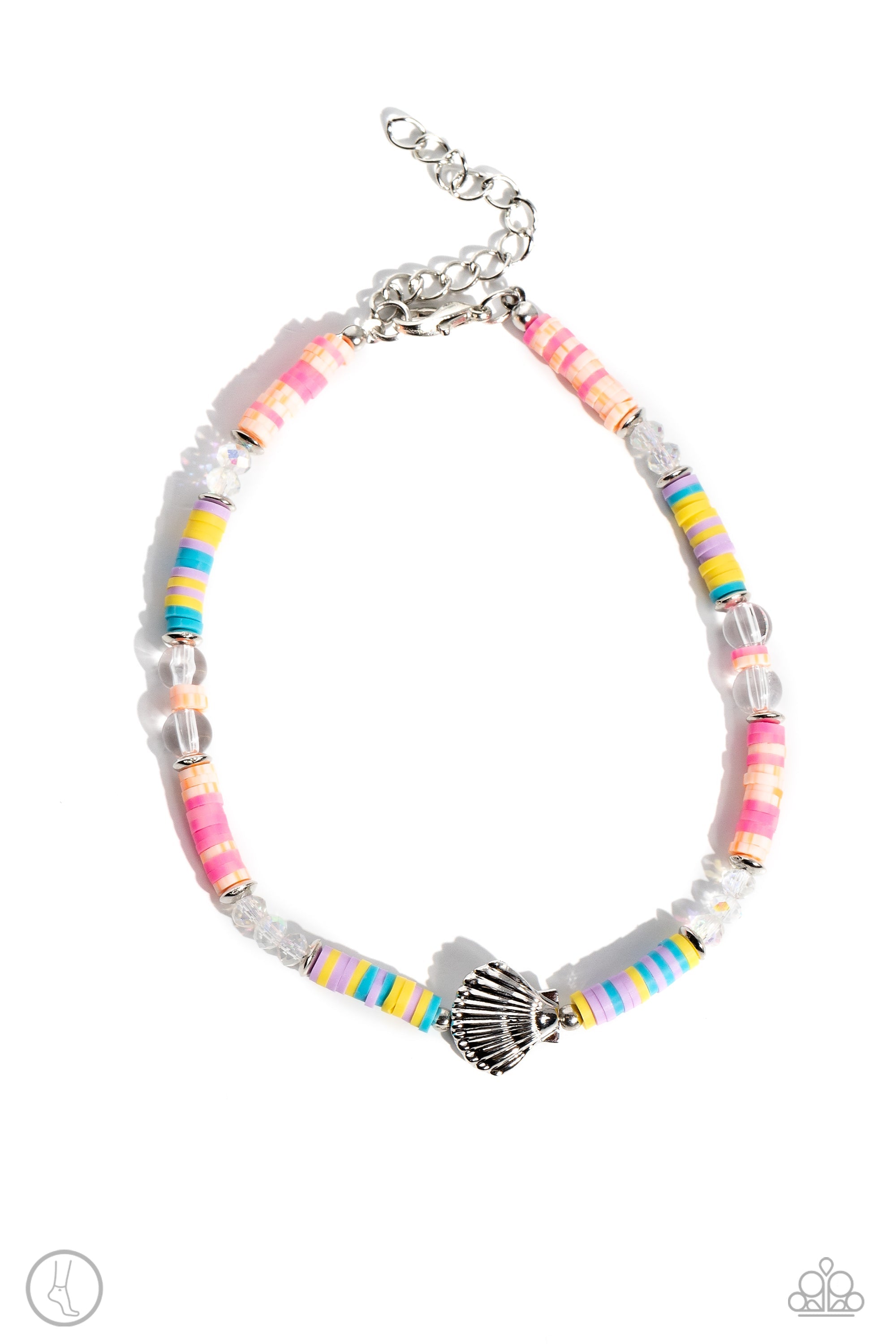 Carefree Coral Multi Anklet - Paparazzi Accessories- lightbox - CarasShop.com - $5 Jewelry by Cara Jewels