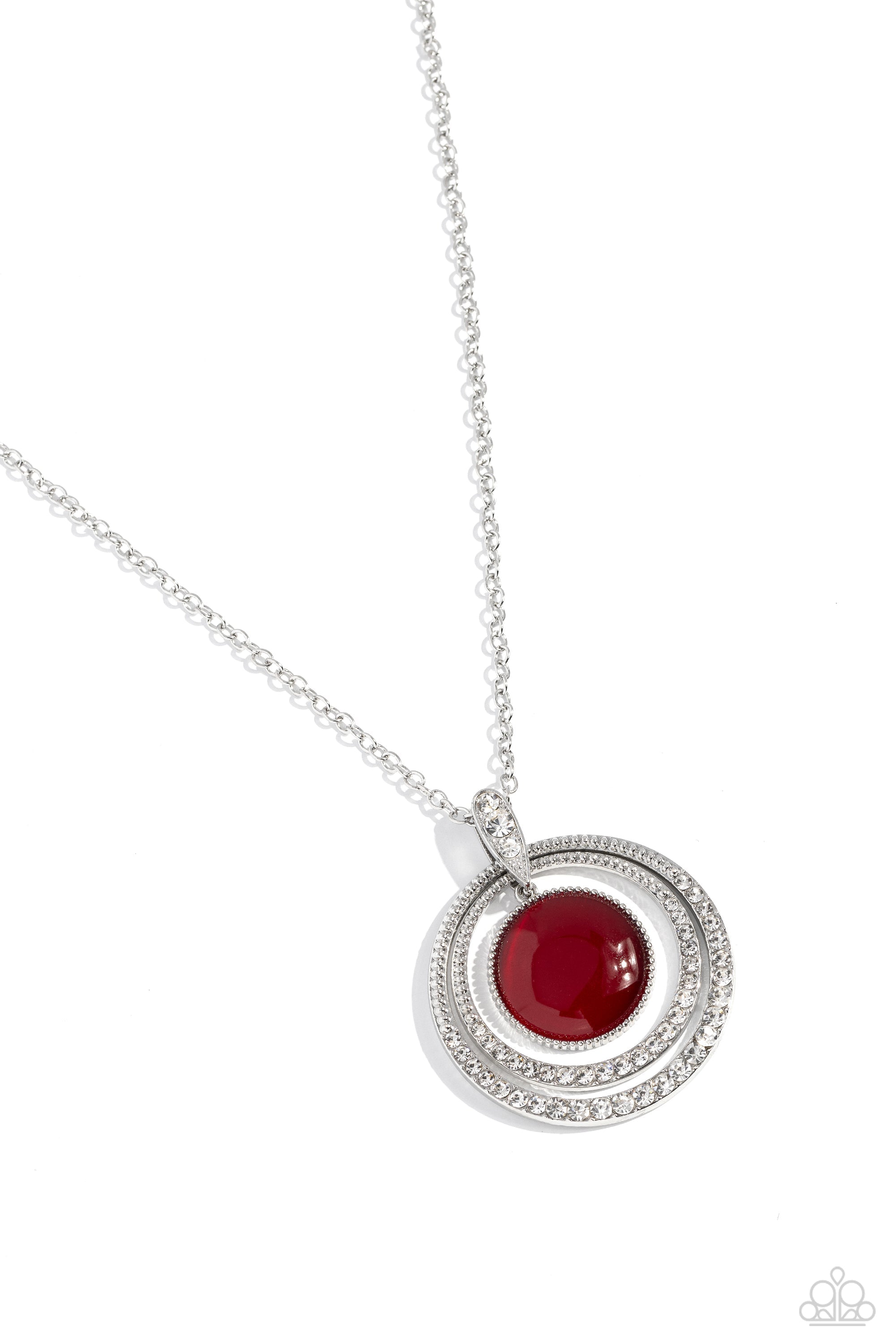 Cats Eye Couture Red Necklace - Paparazzi Accessories- lightbox - CarasShop.com - $5 Jewelry by Cara Jewels