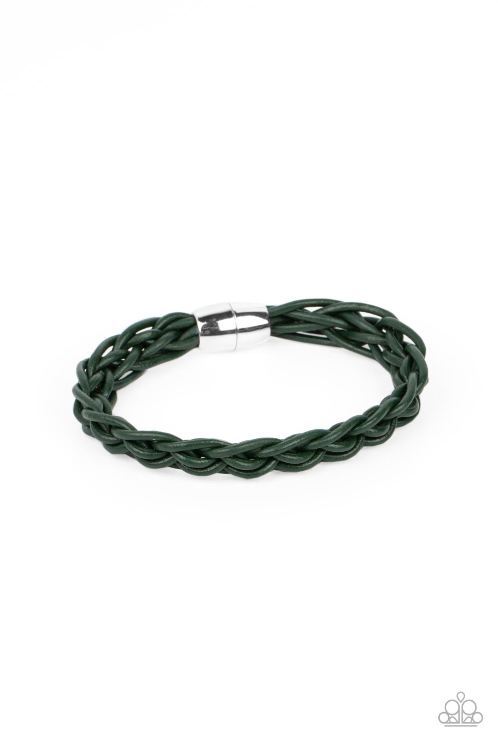 Cattle Ranch Green Leather Bracelet - Paparazzi Accessories- lightbox - CarasShop.com - $5 Jewelry by Cara Jewels