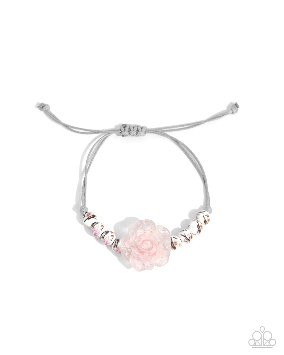 Ceramic Chic Pink Flower Urban Bracelet - Paparazzi Accessories- lightbox - CarasShop.com - $5 Jewelry by Cara Jewels