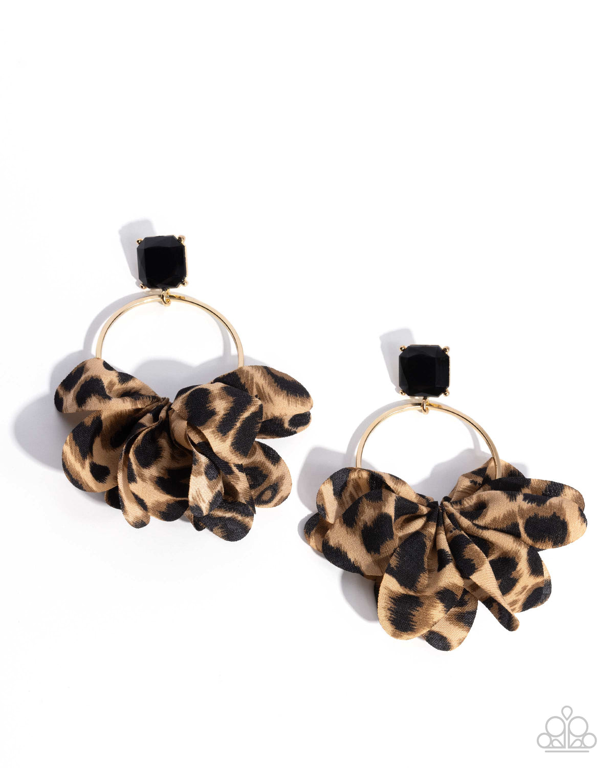 Charming Cheetah Gold Post Earrings - Paparazzi Accessories- lightbox - CarasShop.com - $5 Jewelry by Cara Jewels