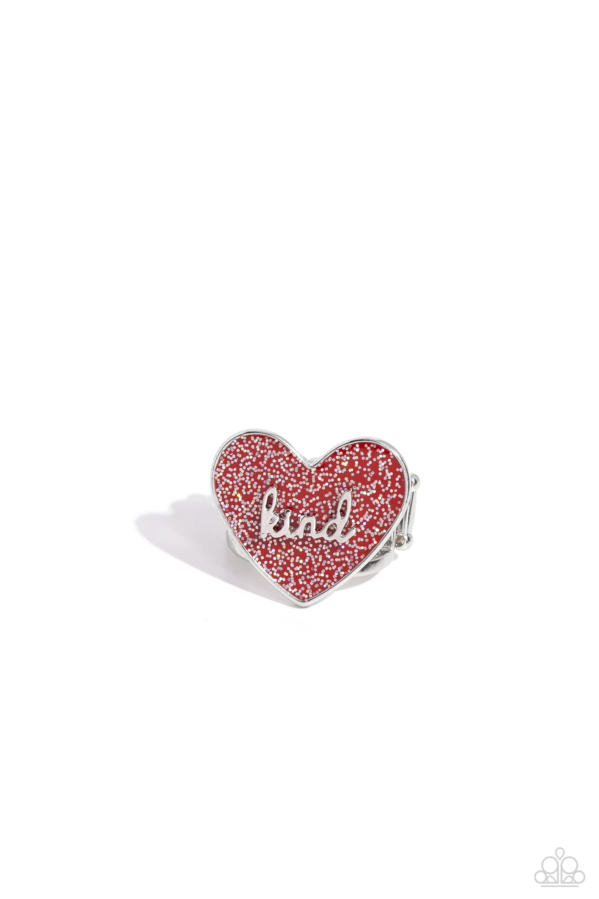 Compassionate Couture Red Heart Ring - Paparazzi Accessories- lightbox - CarasShop.com - $5 Jewelry by Cara Jewels
