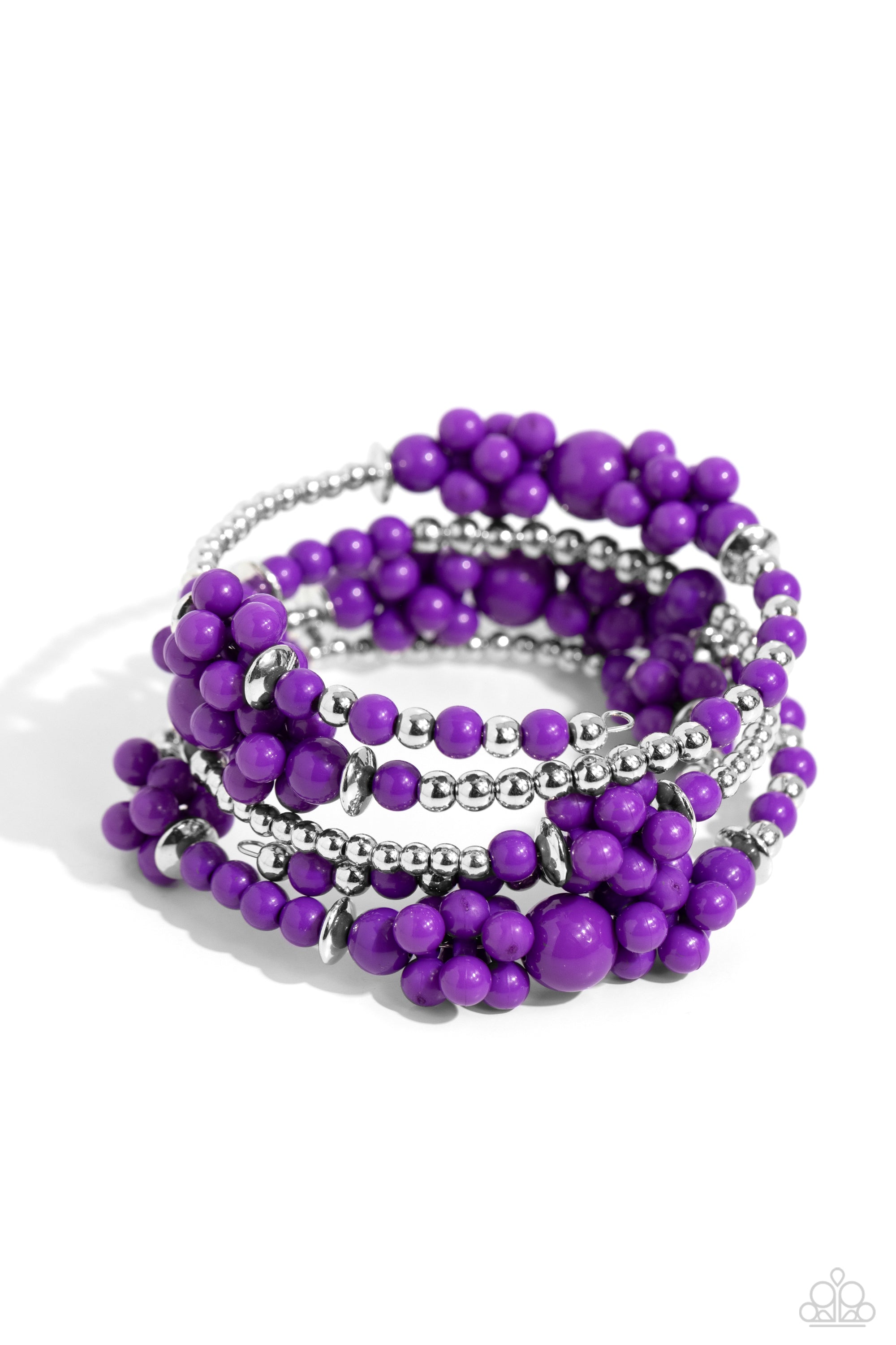 Compelling Clouds Purple Infinity Wrap Bracelet - Paparazzi Accessories- lightbox - CarasShop.com - $5 Jewelry by Cara Jewels