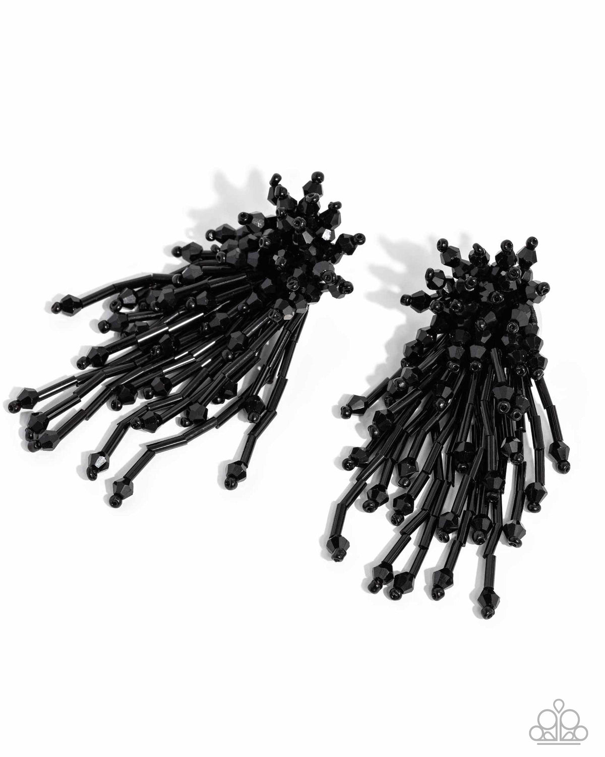 Congratulatory Charm Black Post Earrings - Paparazzi Accessories- lightbox - CarasShop.com - $5 Jewelry by Cara Jewels