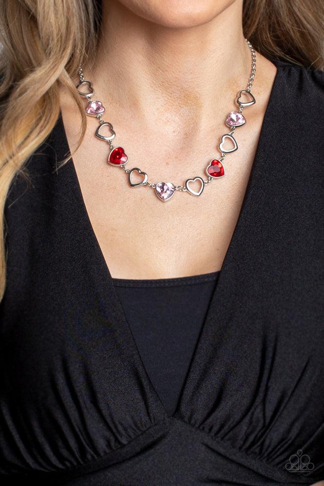 Contemporary Cupid Multi Necklace - Paparazzi Accessories- on model - CarasShop.com - $5 Jewelry by Cara Jewels
