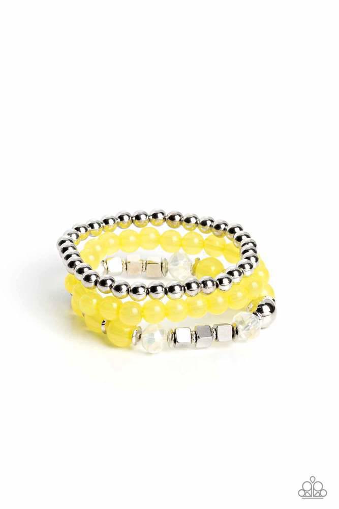 Paparazzi Bracelets - Paparazzi Dazzle for Days Yellow Bracelet | CarasShop