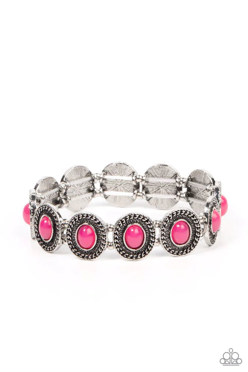 Dainty Delight Pink Bracelet - Paparazzi Accessories- lightbox - CarasShop.com - $5 Jewelry by Cara Jewels