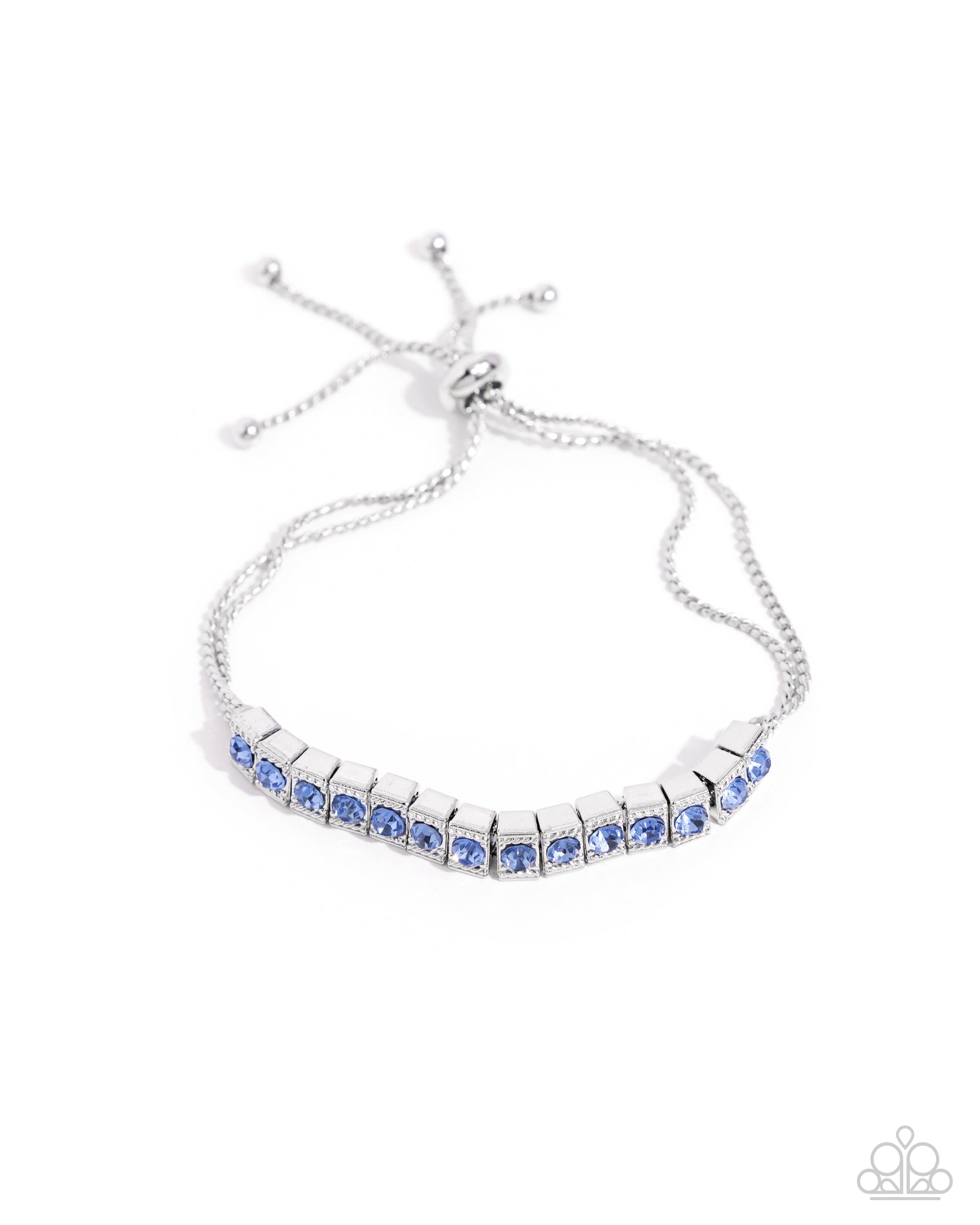 Dancing Decade Blue Rhinestone Bracelet - Paparazzi Accessories- lightbox - CarasShop.com - $5 Jewelry by Cara Jewels