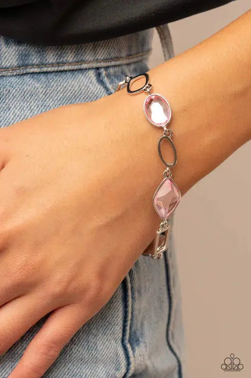 Dazzle For Days Pink Bracelet - Paparazzi Accessories- lightbox - CarasShop.com - $5 Jewelry by Cara Jewels
