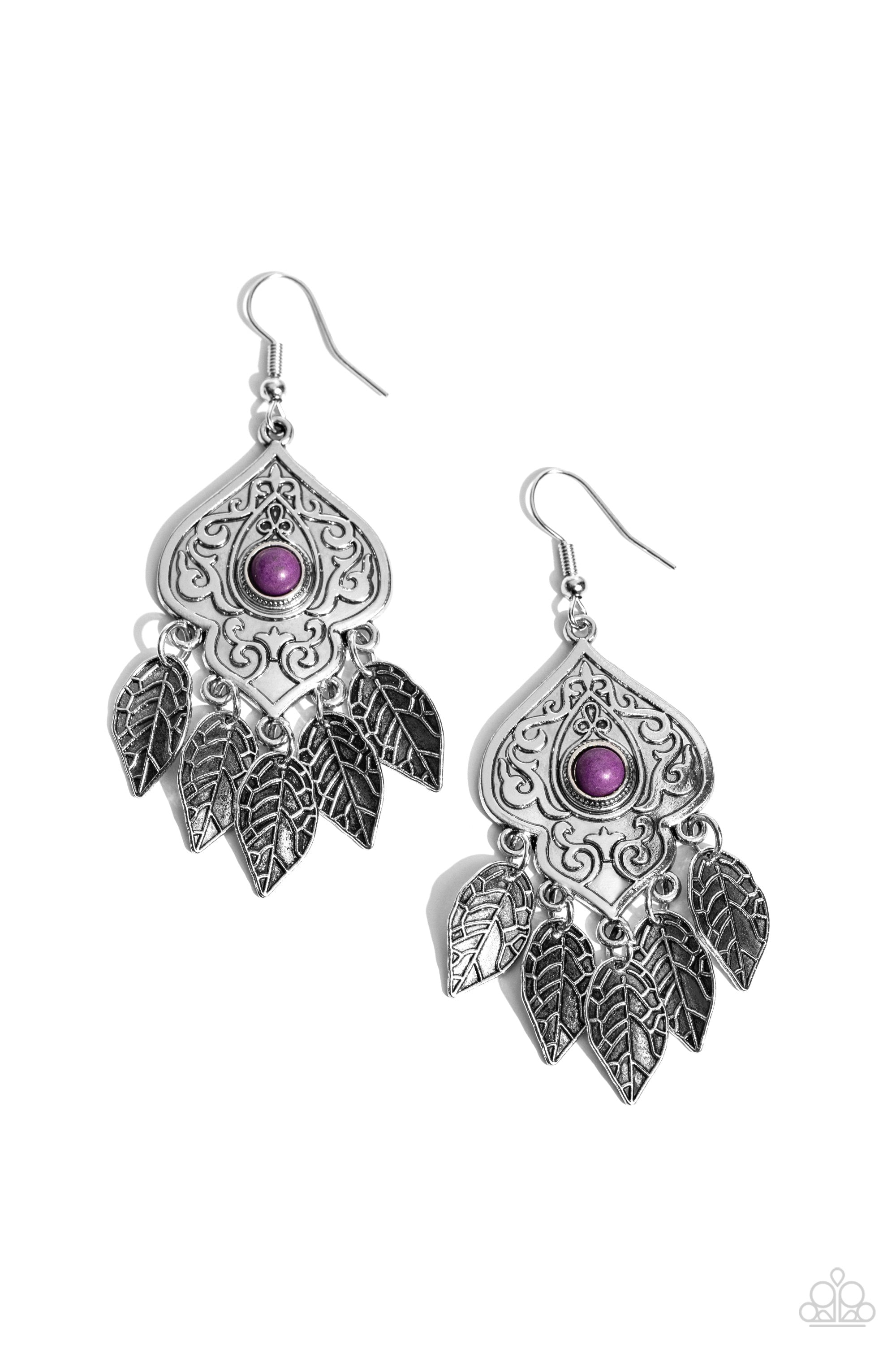Desert Canopy Purple Earrings - Paparazzi Accessories- lightbox - CarasShop.com - $5 Jewelry by Cara Jewels