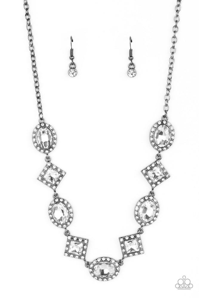 Diamond of the Season Black Necklace - Paparazzi Accessories- lightbox - CarasShop.com - $5 Jewelry by Cara Jewels