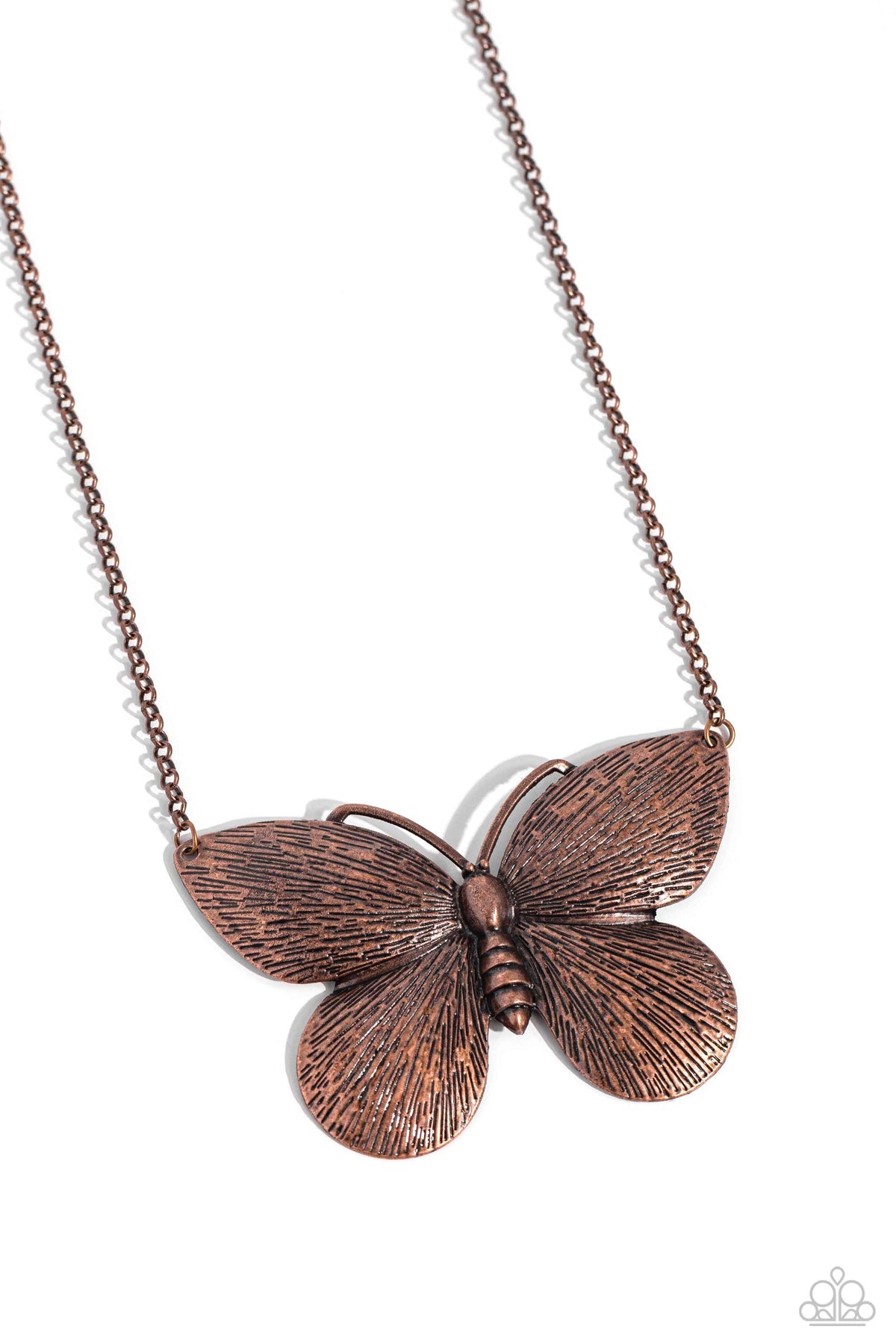 DRAWN to the Wind Copper Necklace - Paparazzi Accessories- lightbox - CarasShop.com - $5 Jewelry by Cara Jewels