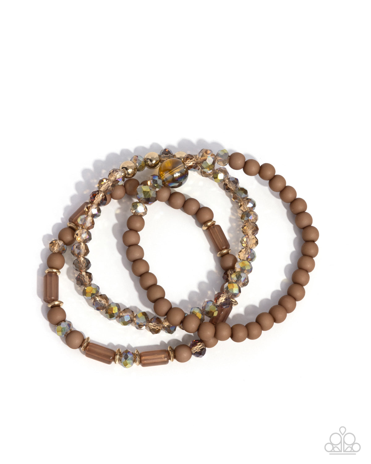 Dreamy Dance Brown Bracelet - Paparazzi Accessories- lightbox - CarasShop.com - $5 Jewelry by Cara Jewels