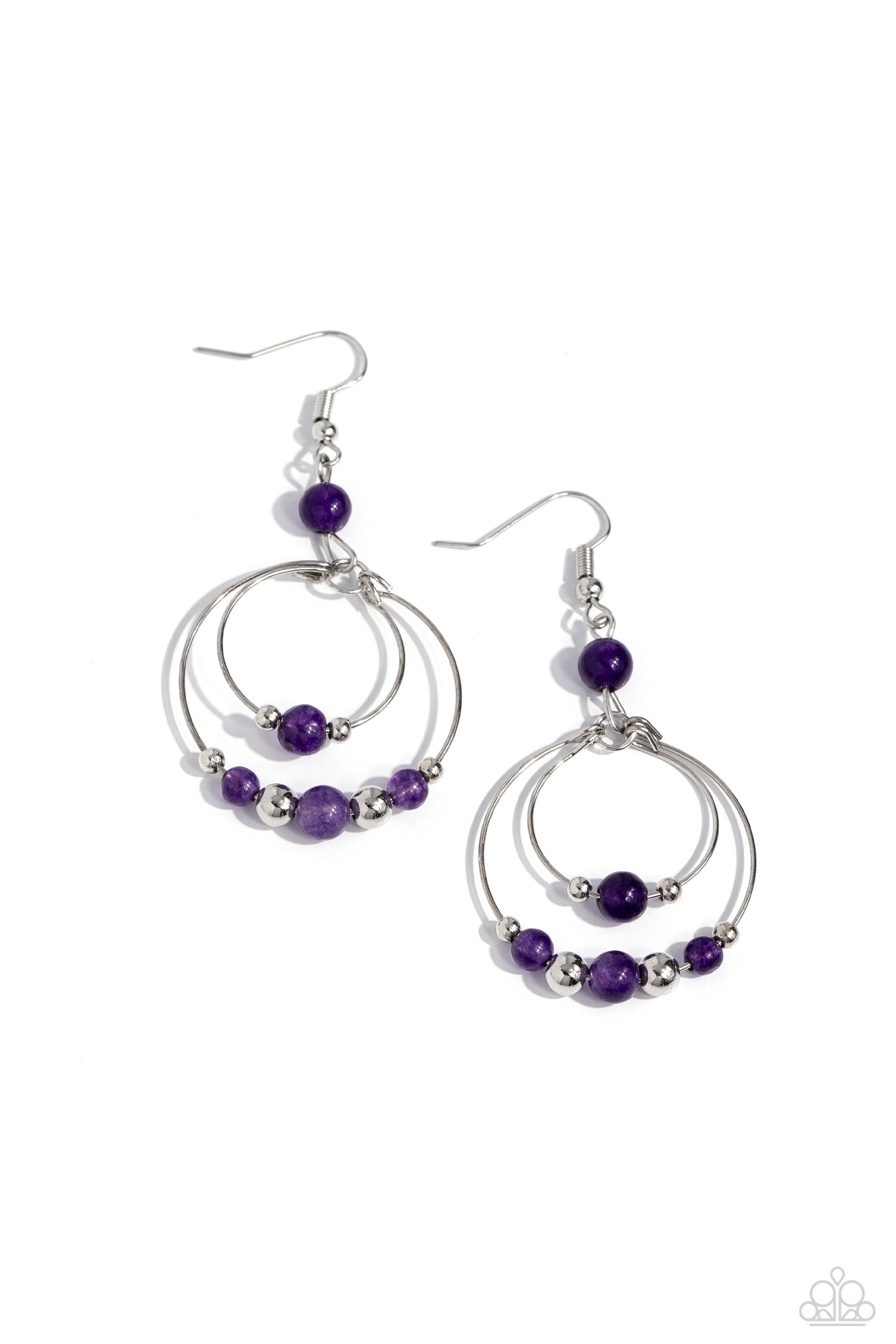 Eco Eden Purple Amethyst Stone Earrings - Paparazzi Accessories- lightbox - CarasShop.com - $5 Jewelry by Cara Jewels