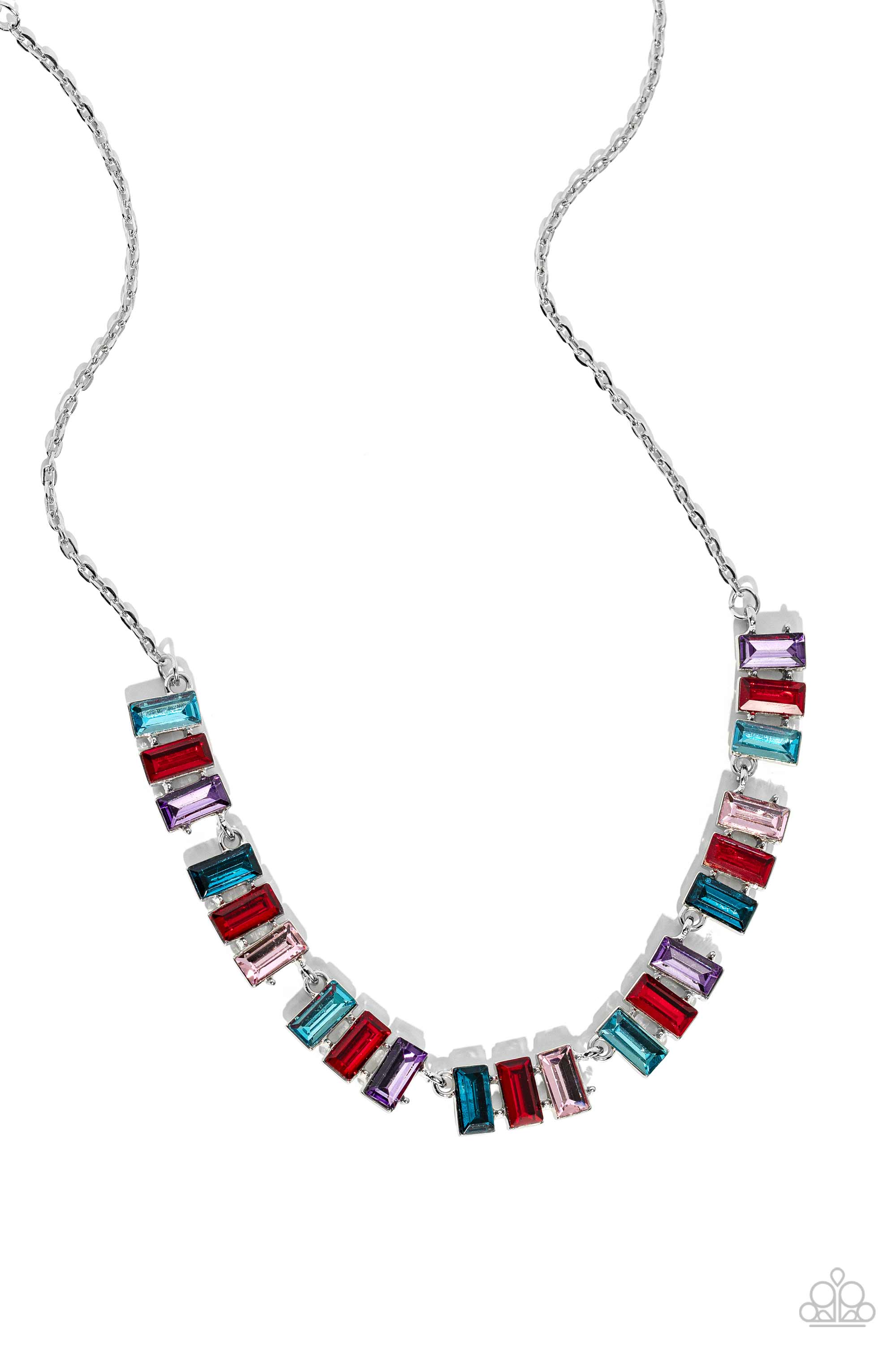 Elite Emeralds Red Necklace - Paparazzi Accessories- lightbox - CarasShop.com - $5 Jewelry by Cara Jewels
