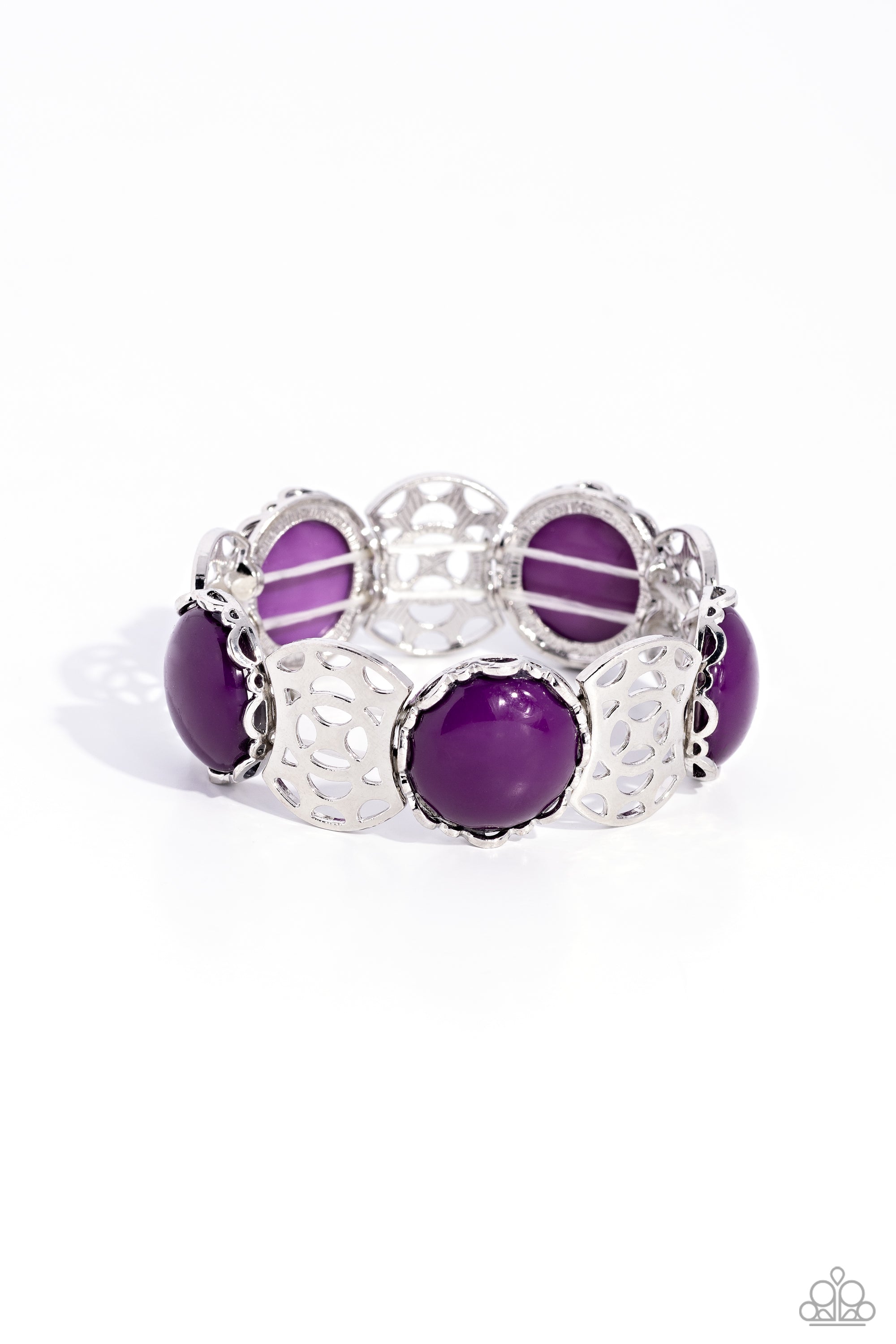 Ethereal Excursion Purple Bracelet - Paparazzi Accessories- lightbox - CarasShop.com - $5 Jewelry by Cara Jewels