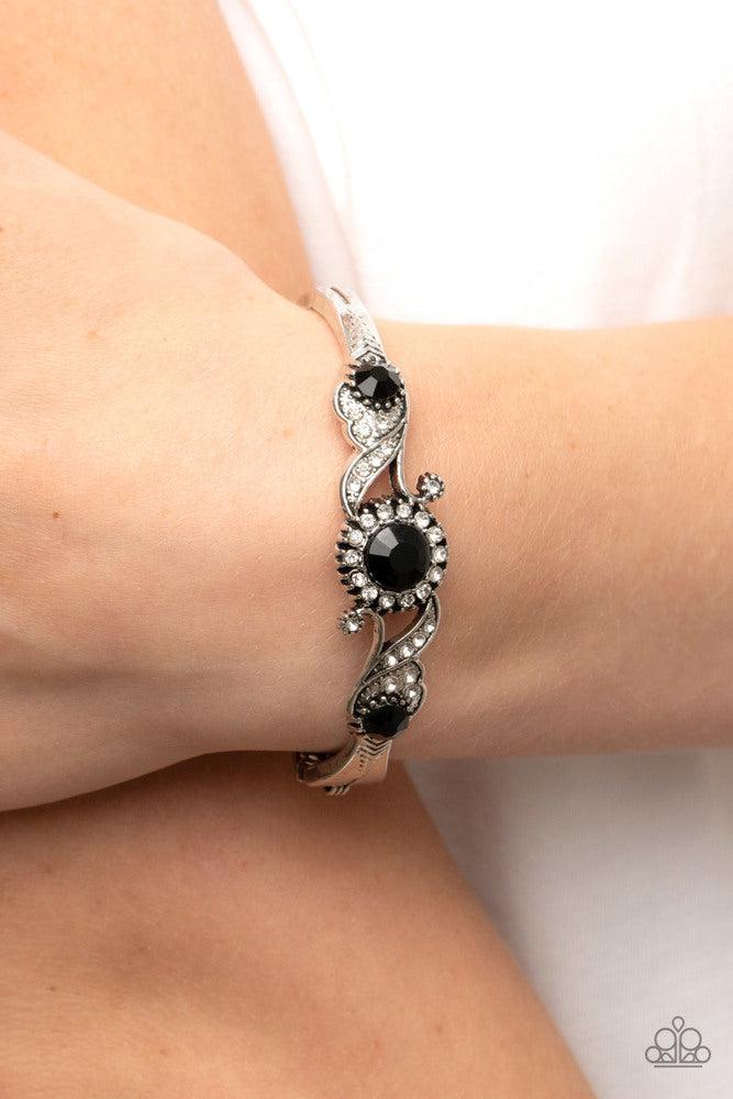 Expert Elegance Black Bracelet - Paparazzi Accessories- on model - CarasShop.com - $5 Jewelry by Cara Jewels