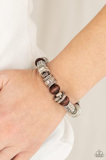 Exploring The Elements Brown Bracelet - Paparazzi Accessories- lightbox - CarasShop.com - $5 Jewelry by Cara Jewels