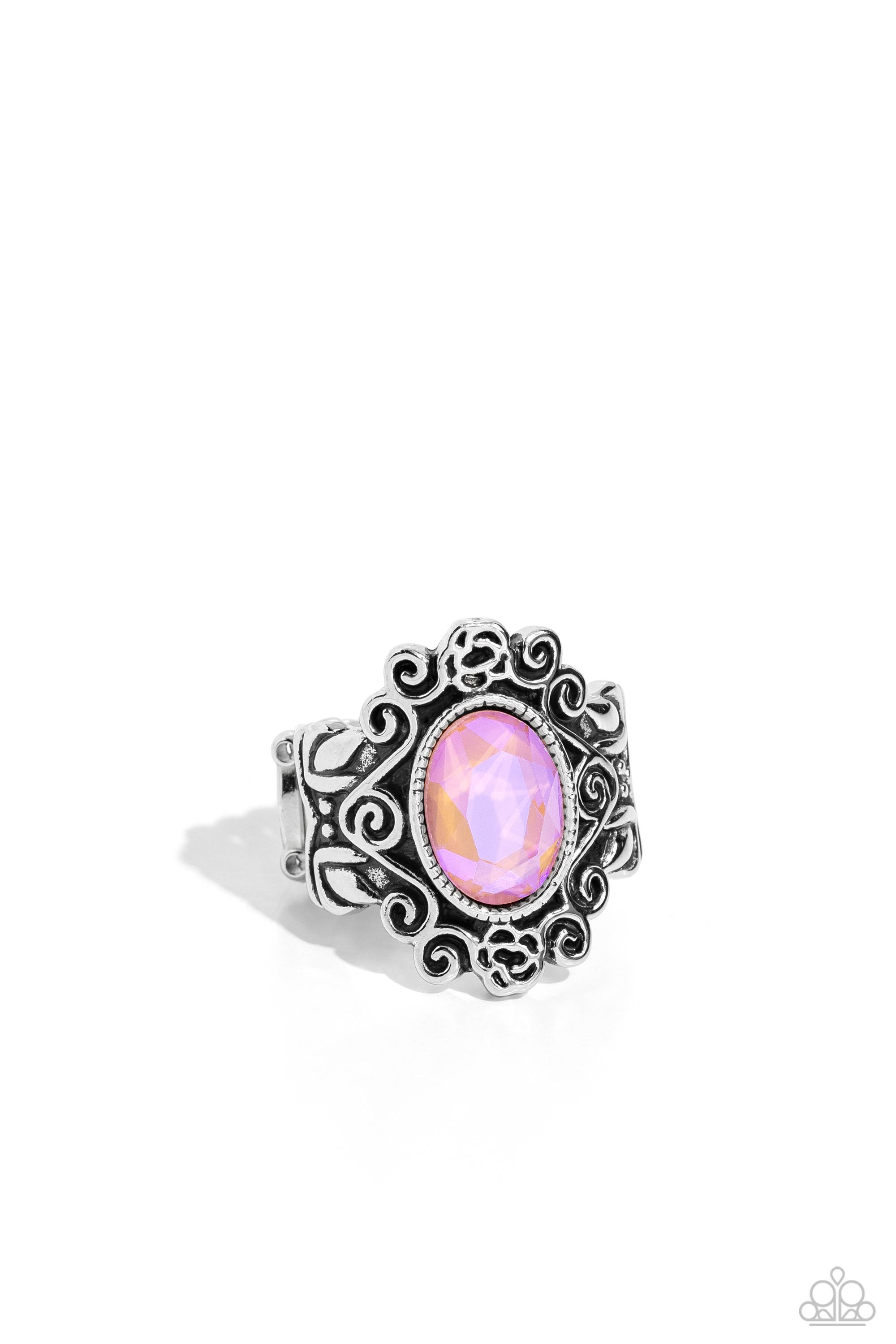 Fairytale Fanatic Peach Orange Gem Ring - Paparazzi Accessories- lightbox - CarasShop.com - $5 Jewelry by Cara Jewels