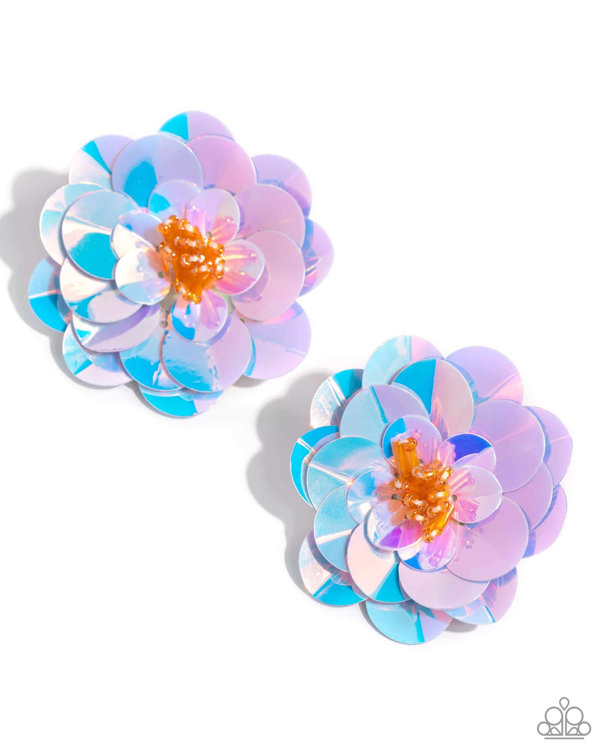 Floating Florals Multi Sequin Flower Earrings - Paparazzi Accessories- lightbox - CarasShop.com - $5 Jewelry by Cara Jewels