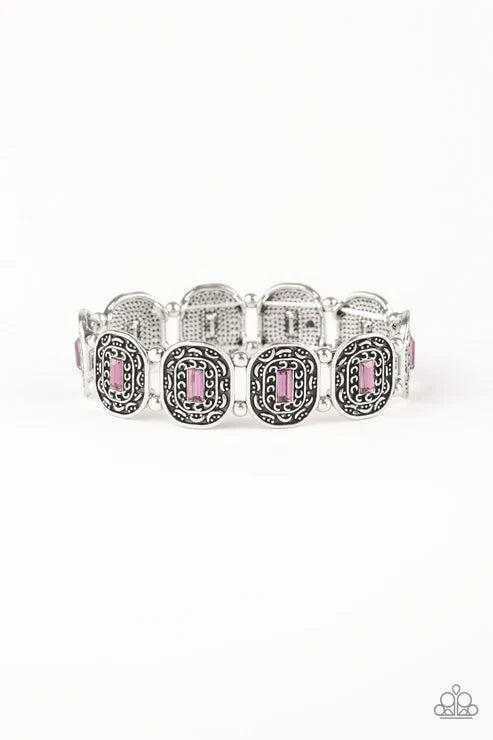 Hidden Fortune Purple Bracelet - Paparazzi Accessories- lightbox - CarasShop.com - $5 Jewelry by Cara Jewels