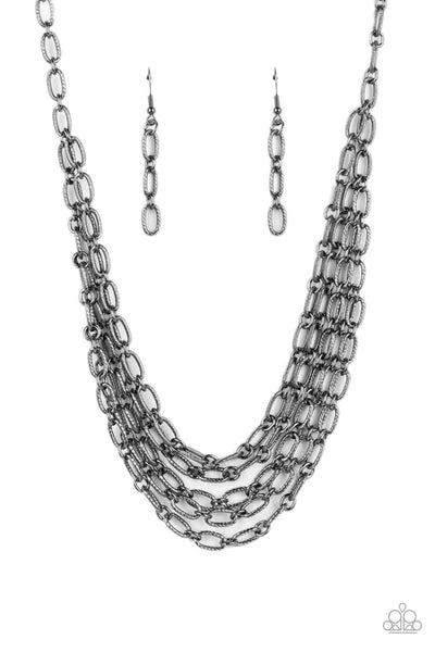 Men's X Plate Necklace Gunmetal Stainless Steel | EDIT by Ahmed Seddiqi