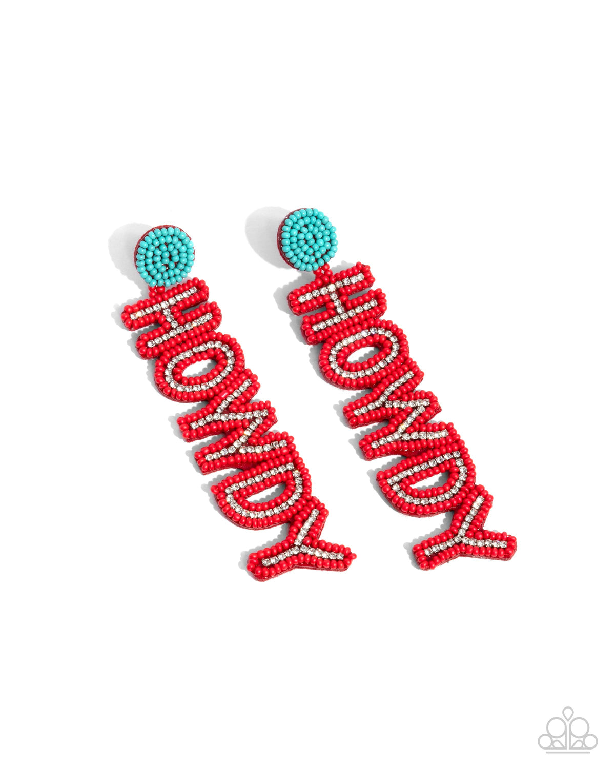 Howdy Headline Red Seed Bead Earrings - Paparazzi Accessories- lightbox - CarasShop.com - $5 Jewelry by Cara Jewels