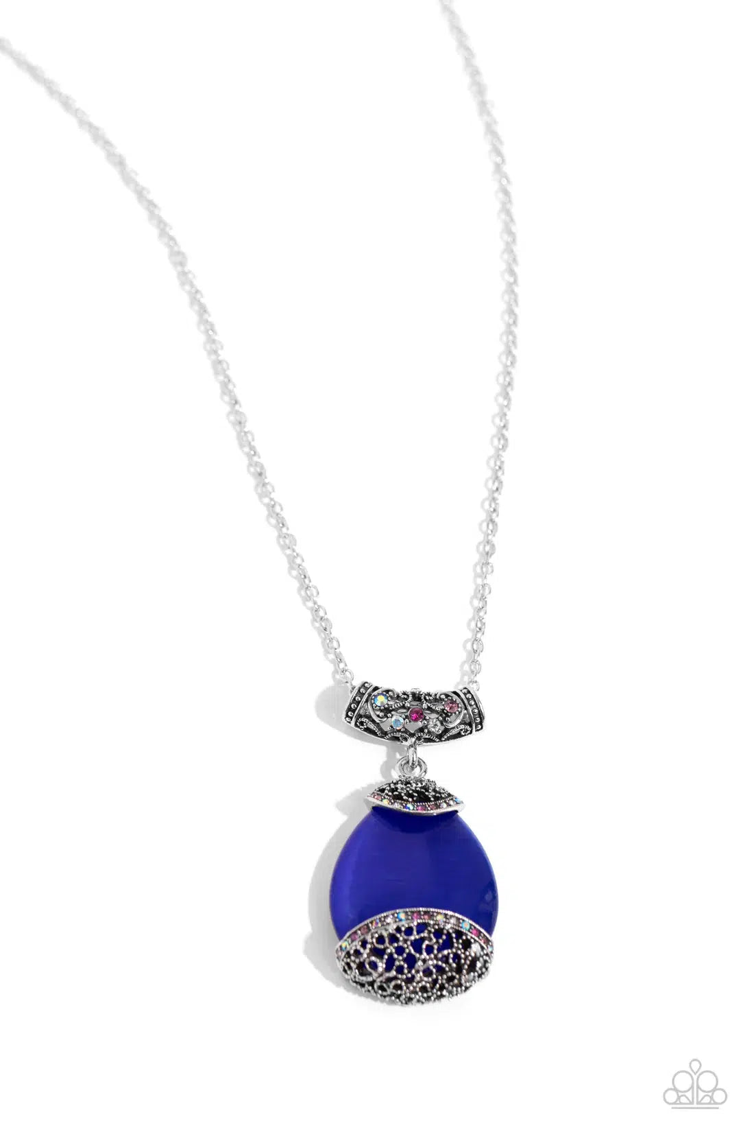 Hypnotic Headliner Multi Cat&#39;s Eye Stone Necklace - Paparazzi Accessories- lightbox - CarasShop.com - $5 Jewelry by Cara Jewels