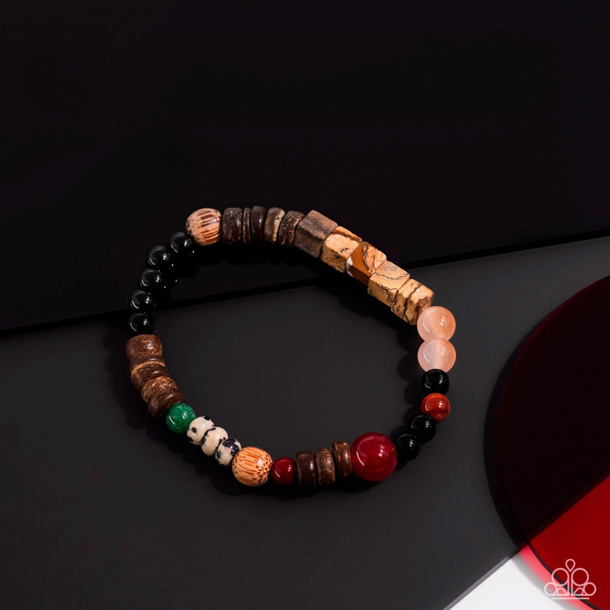 I &quot;WOOD&quot; Be So Lucky Orange Bracelet - Paparazzi Accessories- lightbox - CarasShop.com - $5 Jewelry by Cara Jewels