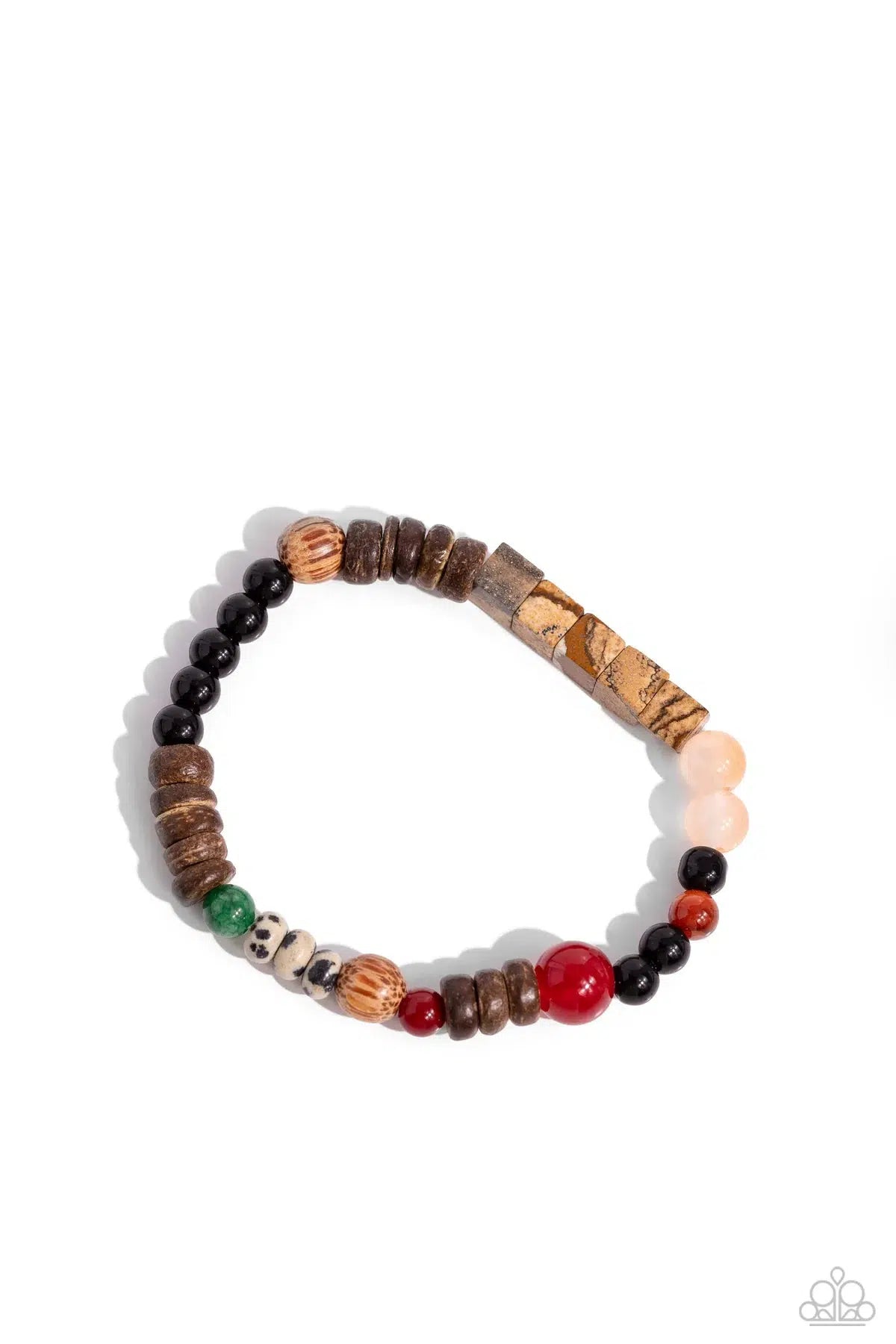 I &quot;WOOD&quot; Be So Lucky Orange Bracelet - Paparazzi Accessories- lightbox - CarasShop.com - $5 Jewelry by Cara Jewels