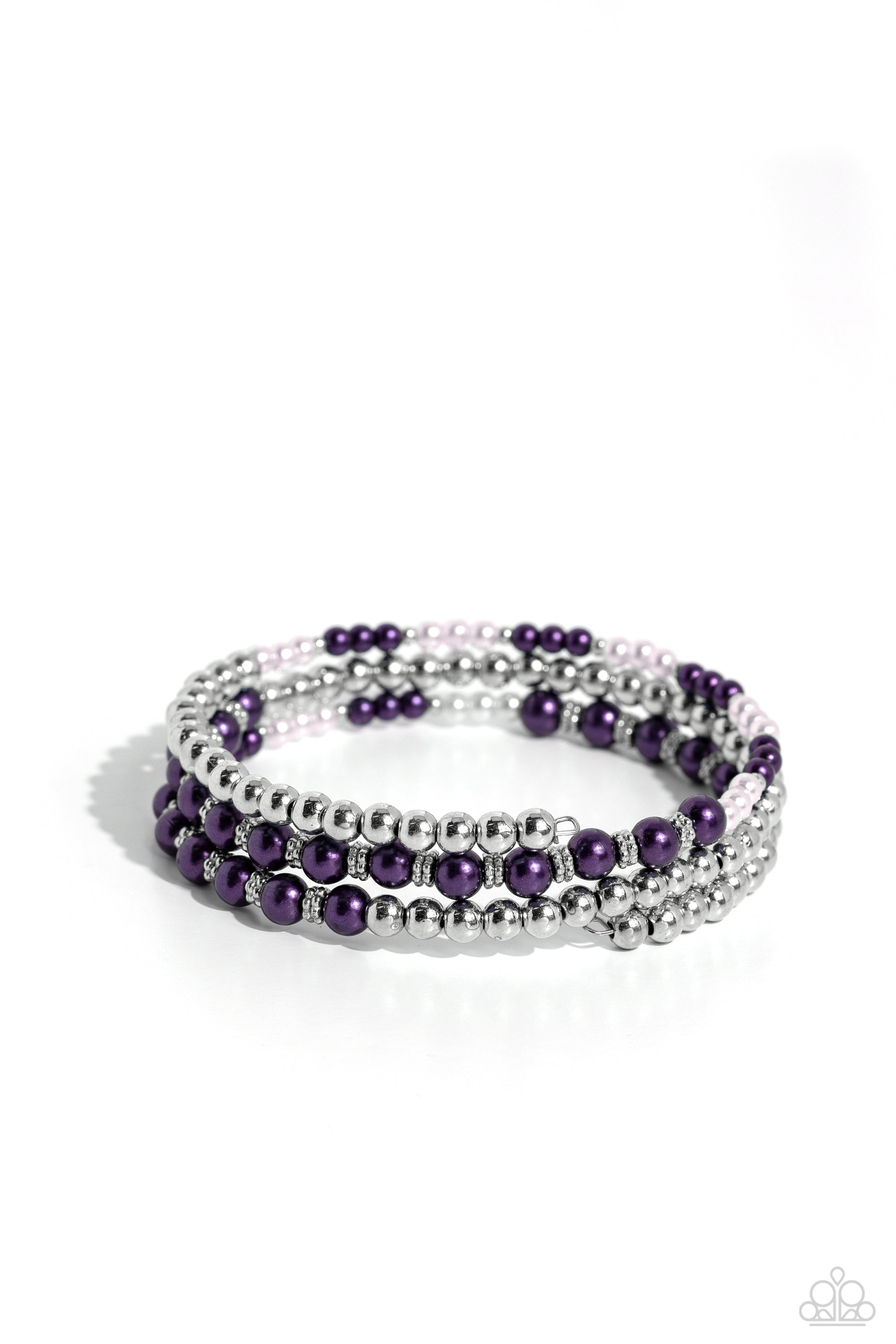 Just SASSING Through Purple Coil Bracelet - Paparazzi Accessories- lightbox - CarasShop.com - $5 Jewelry by Cara Jewels