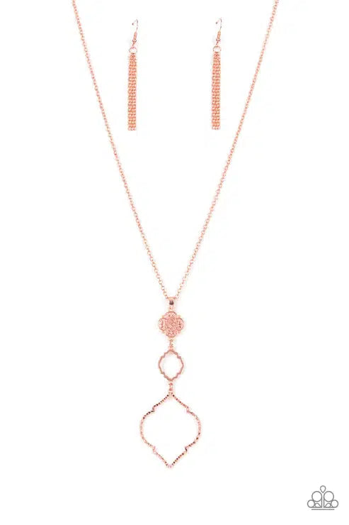 Marrakesh Mystery Copper Necklace - Paparazzi Accessories- lightbox - CarasShop.com - $5 Jewelry by Cara Jewels