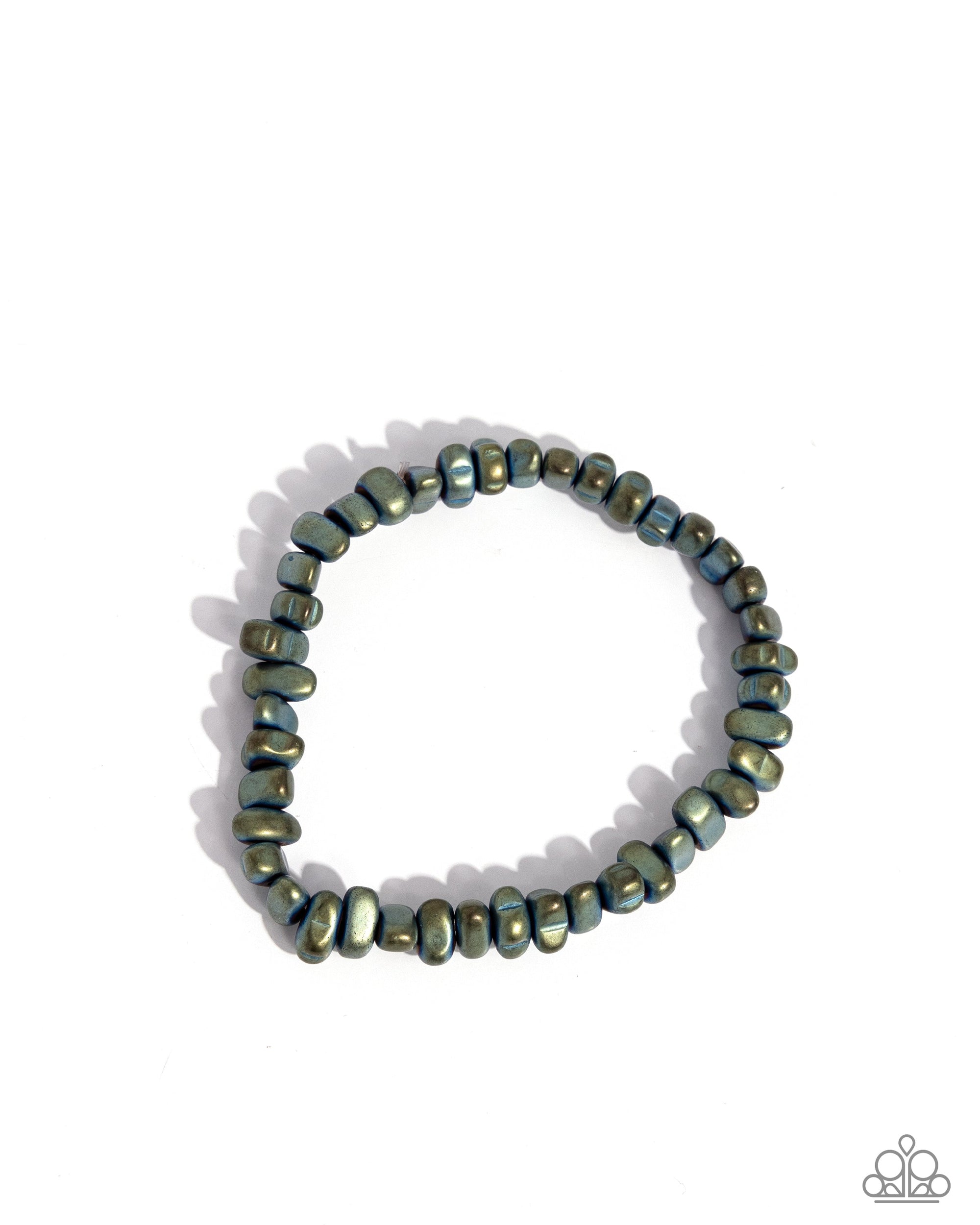 Matte Makeover Green Stone Bracelet - Paparazzi Accessories- lightbox - CarasShop.com - $5 Jewelry by Cara Jewels