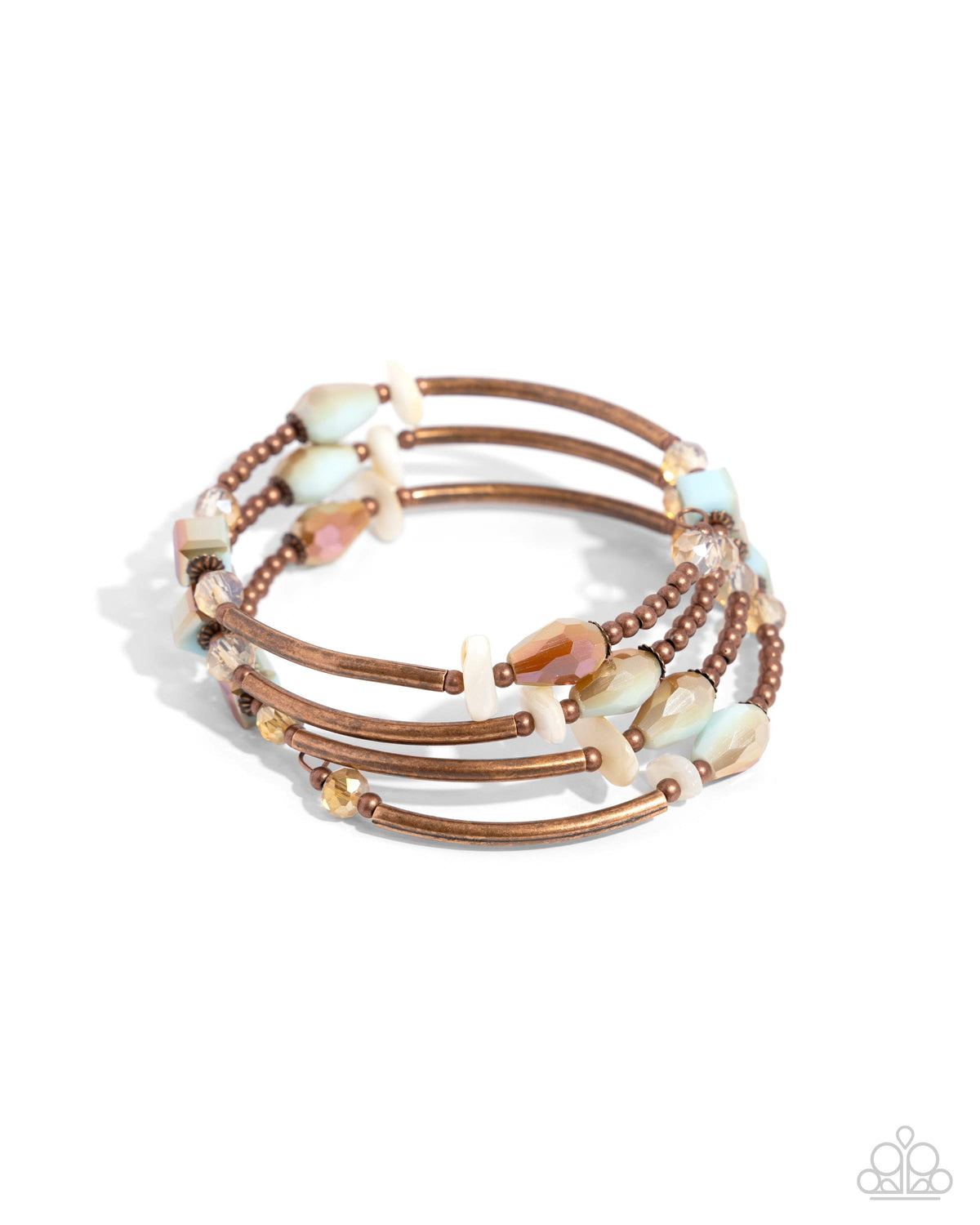 Multiple Choice Copper Coil Bracelet - Paparazzi Accessories- lightbox - CarasShop.com - $5 Jewelry by Cara Jewels