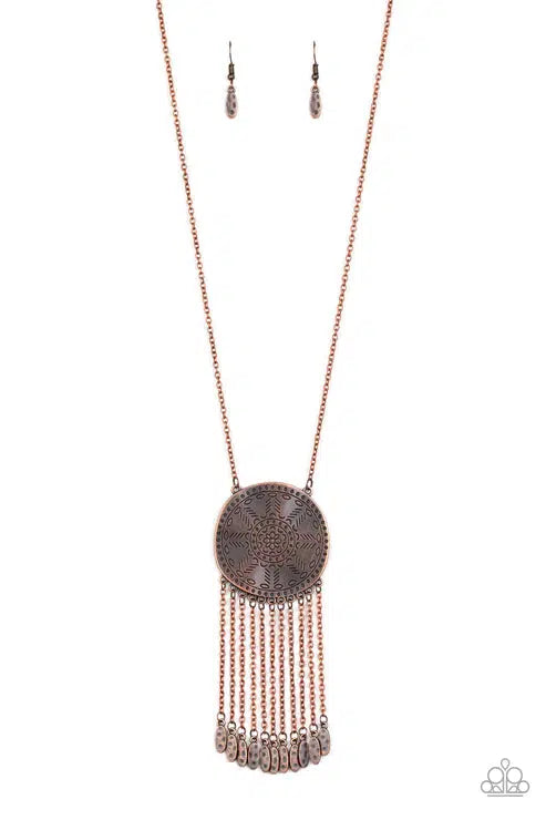 Nature&#39;s Melody Copper Necklace - Paparazzi Accessories- lightbox - CarasShop.com - $5 Jewelry by Cara Jewels