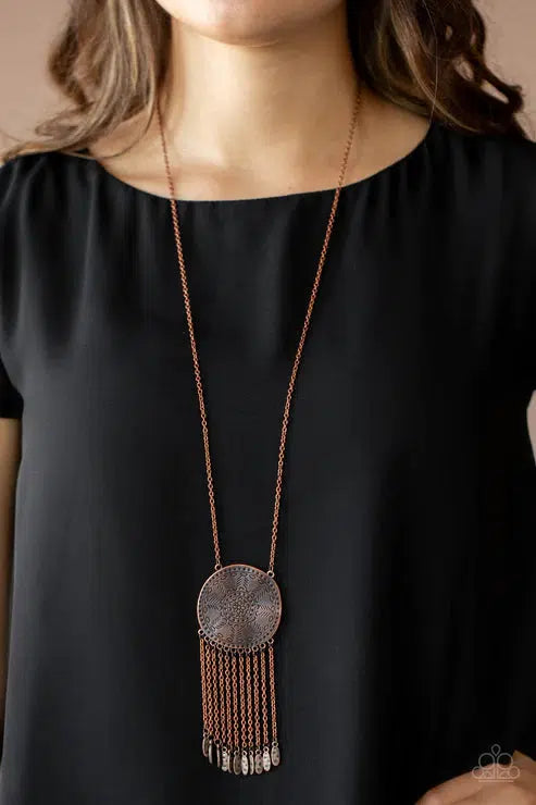 Nature's Melody Copper Necklace - Paparazzi Accessories- lightbox - CarasShop.com - $5 Jewelry by Cara Jewels