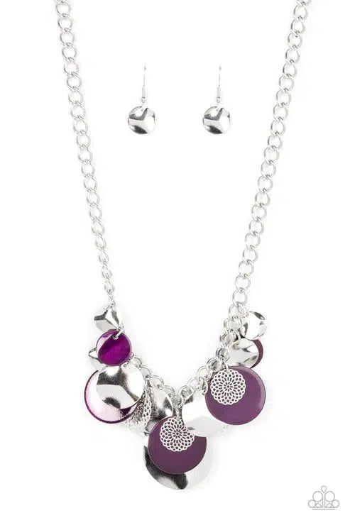 Oceanic Opera Purple Necklace - Paparazzi Accessories- lightbox - CarasShop.com - $5 Jewelry by Cara Jewels