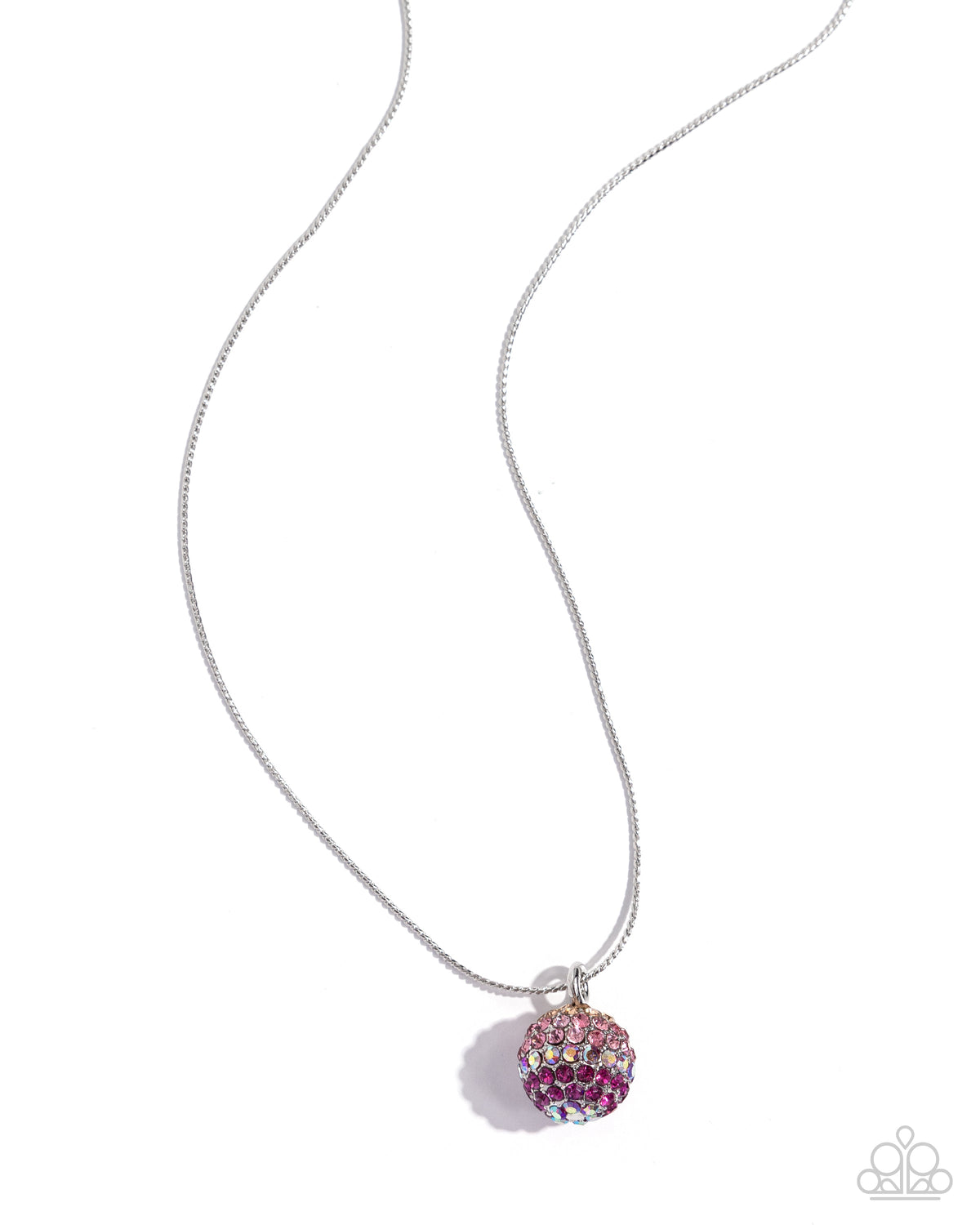 Ornamental Occupation Pink Rhinestone Necklace - Paparazzi Accessories- lightbox - CarasShop.com - $5 Jewelry by Cara Jewels