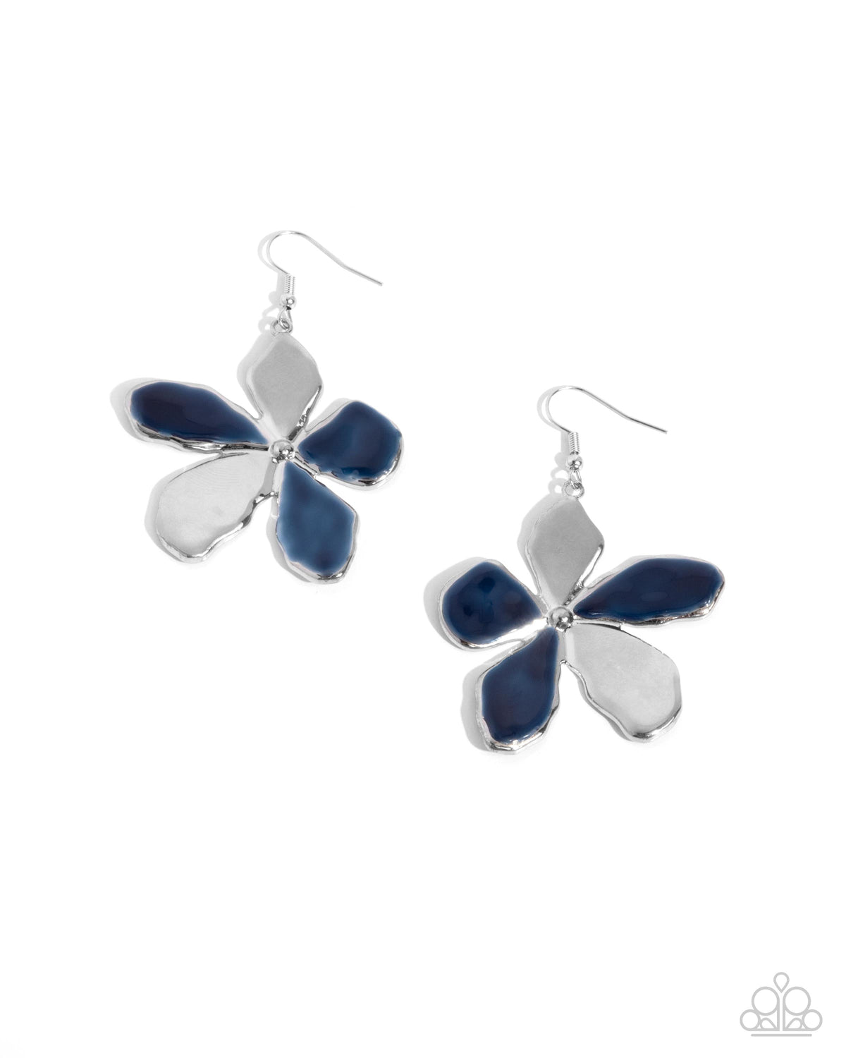 Painted Promotion Blue Flower Earrings - Paparazzi Accessories- lightbox - CarasShop.com - $5 Jewelry by Cara Jewels