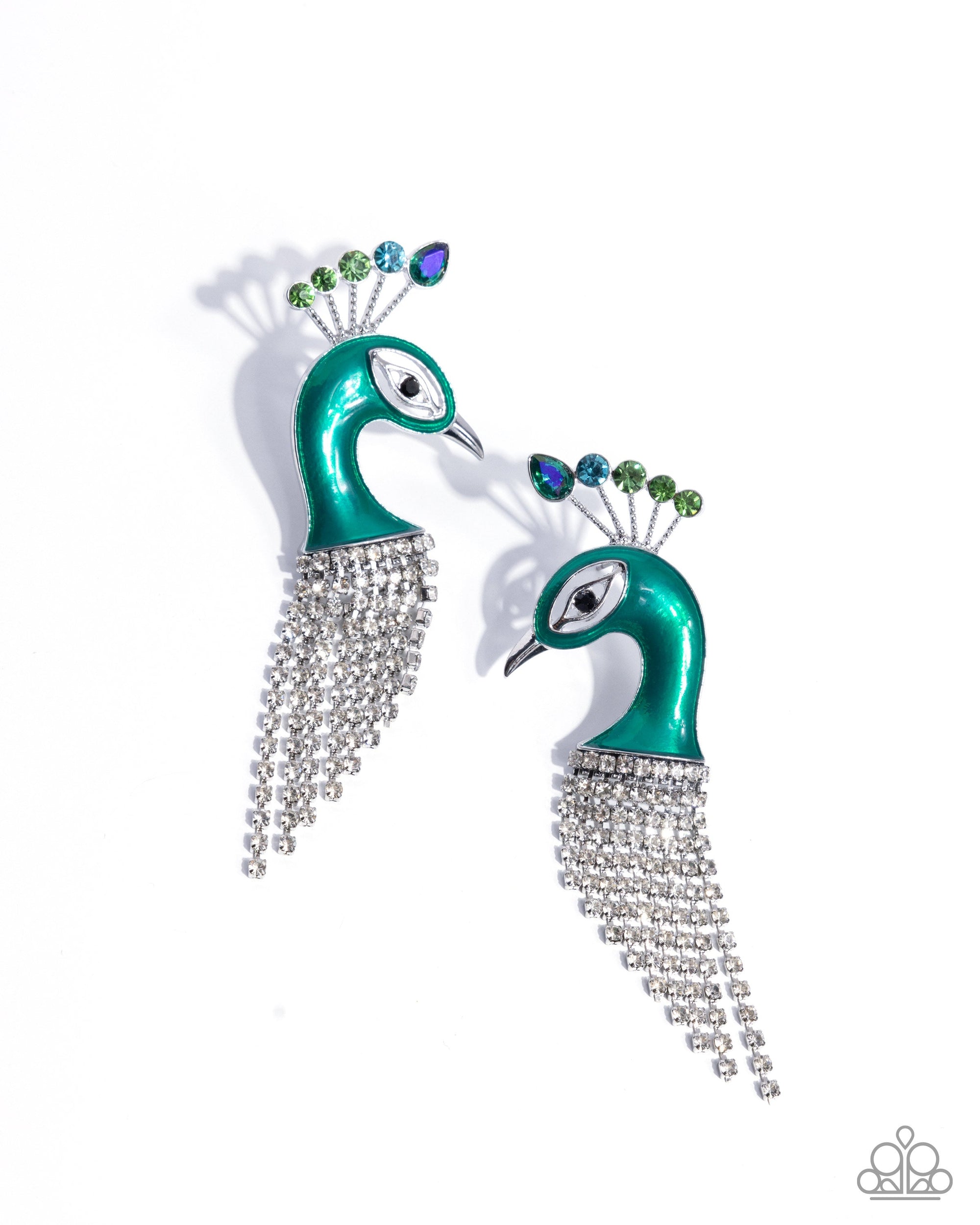 Pampered Peacock Multi Earrings - Paparazzi Accessories- lightbox - CarasShop.com - $5 Jewelry by Cara Jewels