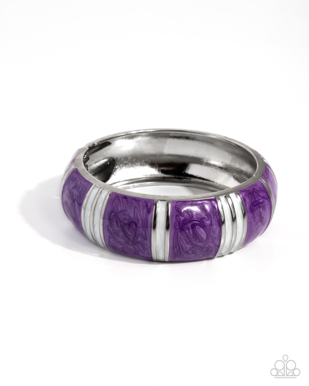 Pearly Persistence Purple Bracelet - Paparazzi Accessories- lightbox - CarasShop.com - $5 Jewelry by Cara Jewels