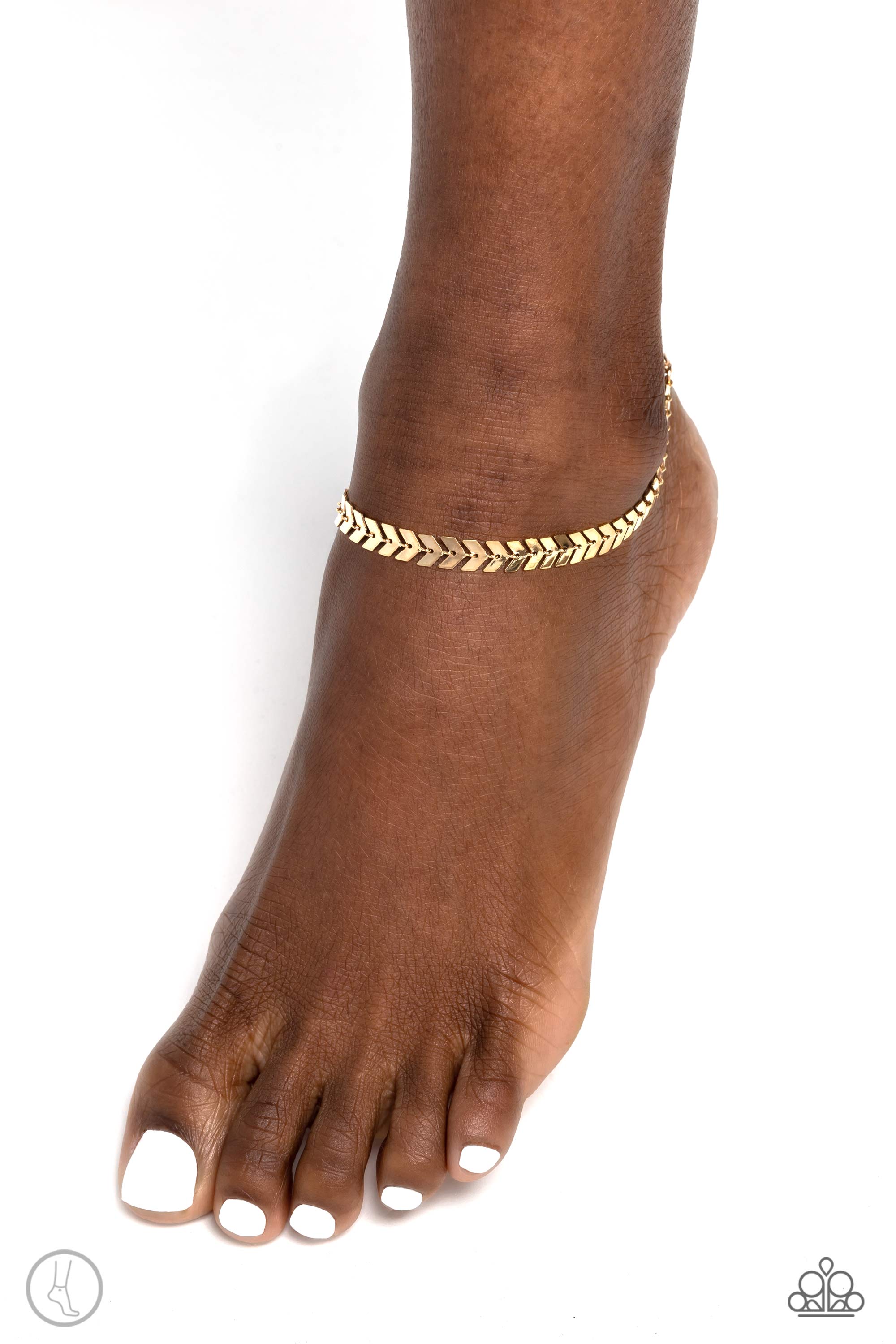 14K ITALY Gold Plated Brass 4mm HERRINGBONE Bling Ankle Bracelet Anklet 10