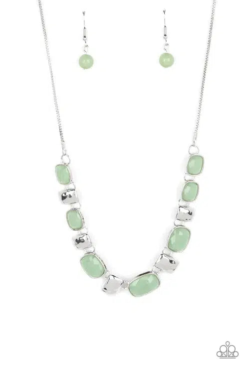 Polished Parade Green Necklace - Paparazzi Accessories- lightbox - CarasShop.com - $5 Jewelry by Cara Jewels
