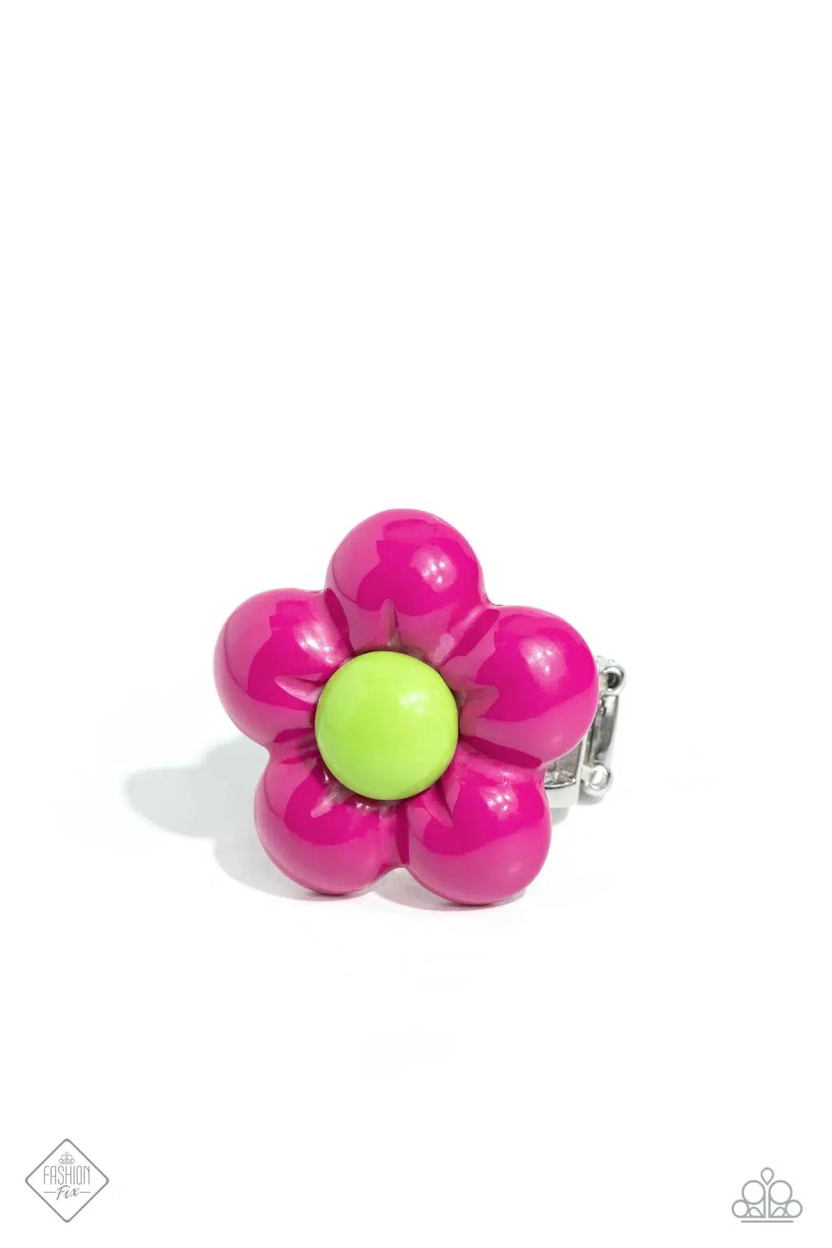 Poppin' Paradise Pink Ring - Paparazzi Accessories- lightbox - CarasShop.com - $5 Jewelry by Cara Jewels