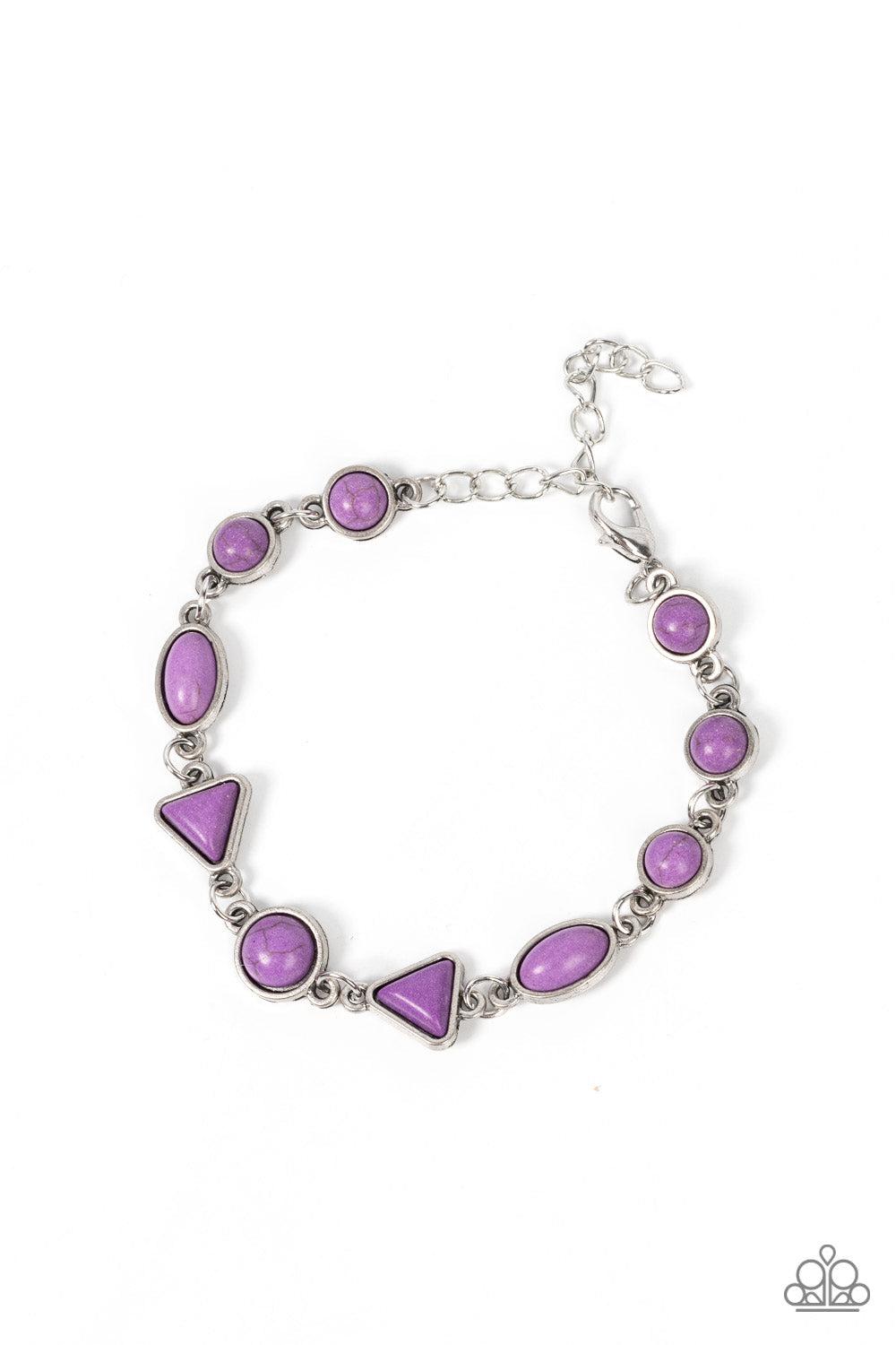 Quarry Quarrel Purple Stone Bracelet - Paparazzi Accessories- lightbox - CarasShop.com - $5 Jewelry by Cara Jewels