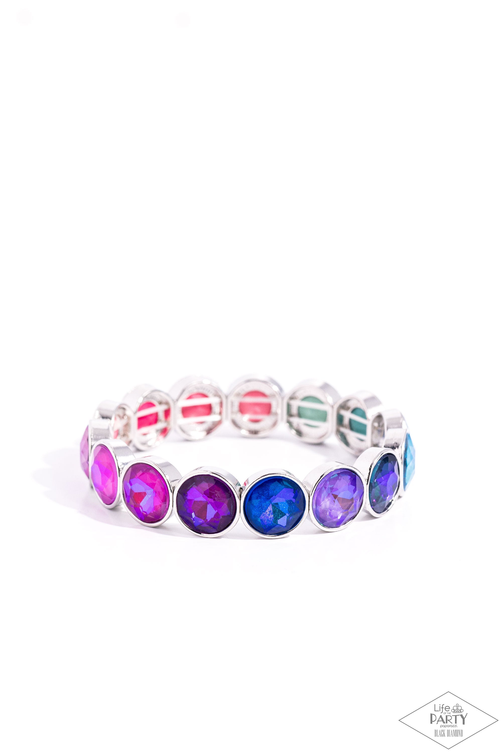 Radiant on Repeat Multi Rhinestone Bracelet - Paparazzi Accessories- lightbox - CarasShop.com - $5 Jewelry by Cara Jewels