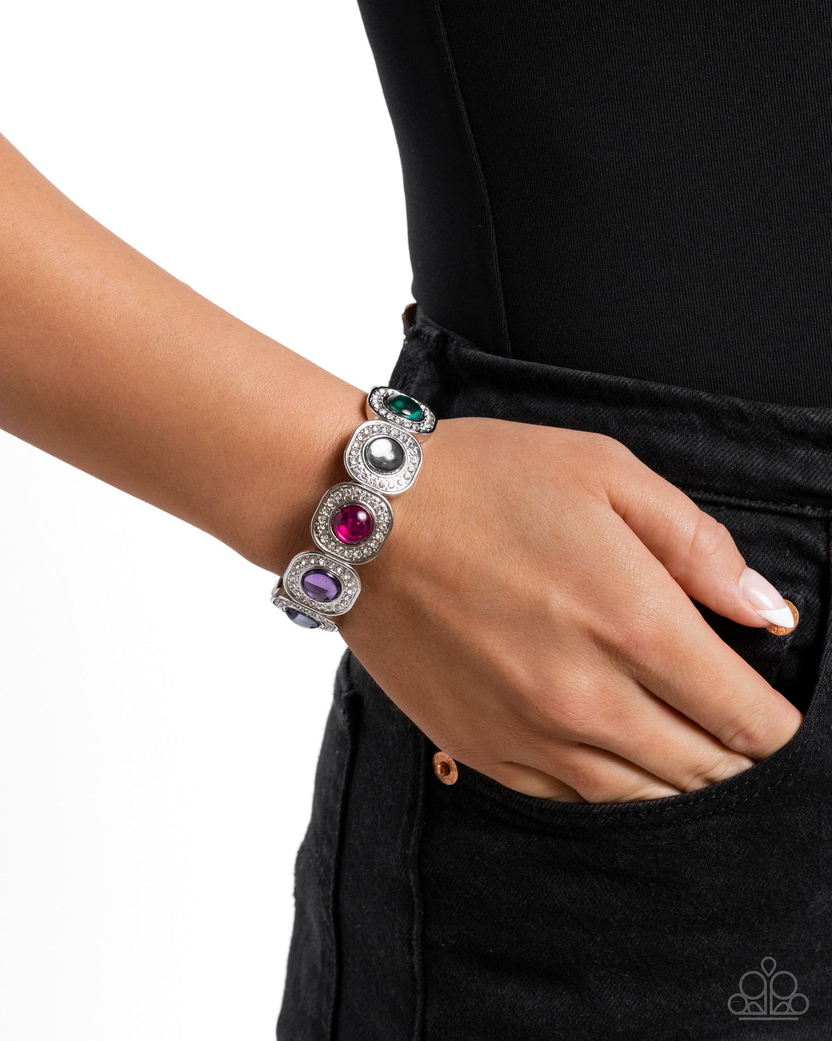 Reflective Relic Multi Bracelet - Paparazzi Accessories-on model - CarasShop.com - $5 Jewelry by Cara Jewels