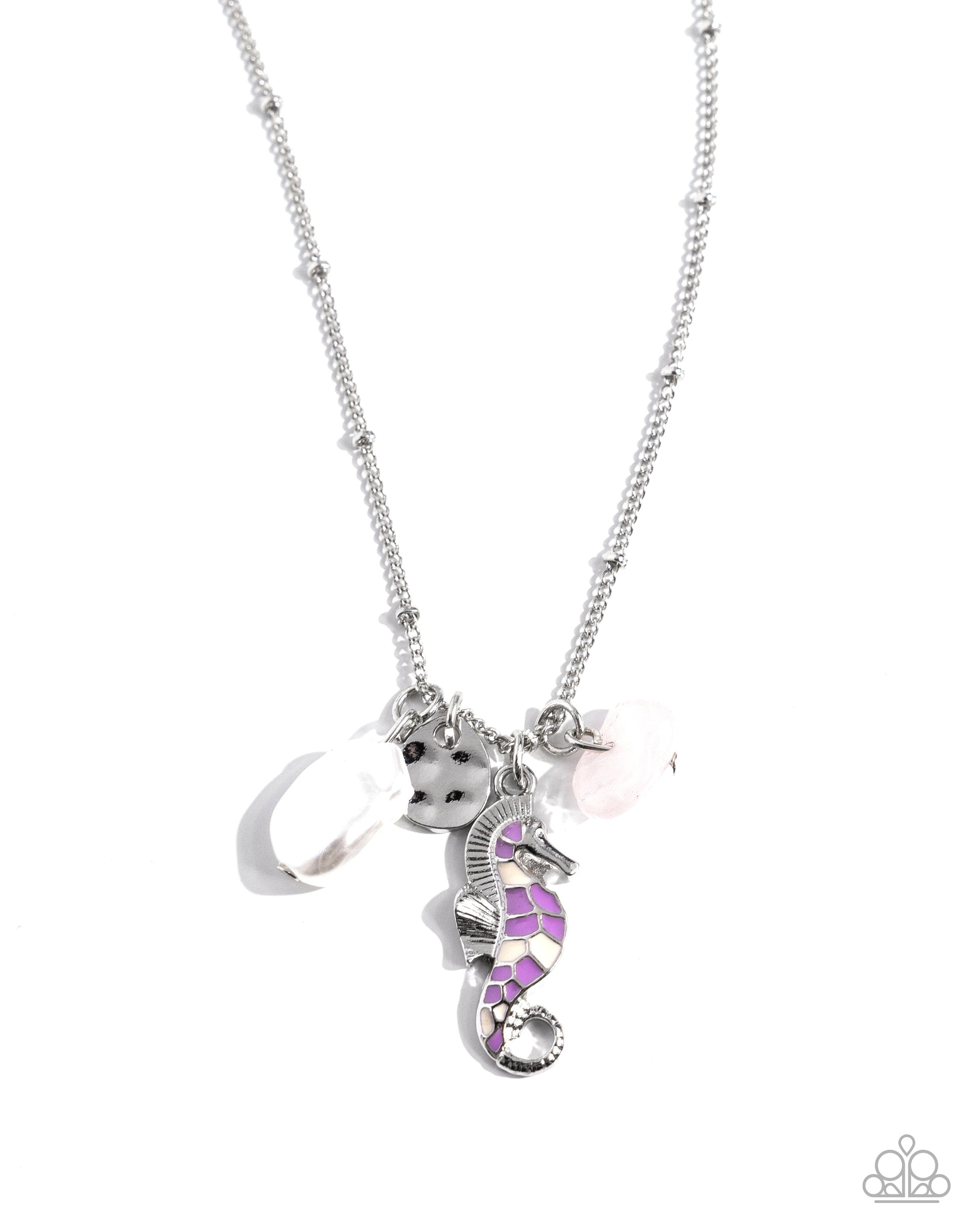 Seahorse Shimmer Purple Necklace - Paparazzi Accessories- lightbox - CarasShop.com - $5 Jewelry by Cara Jewels